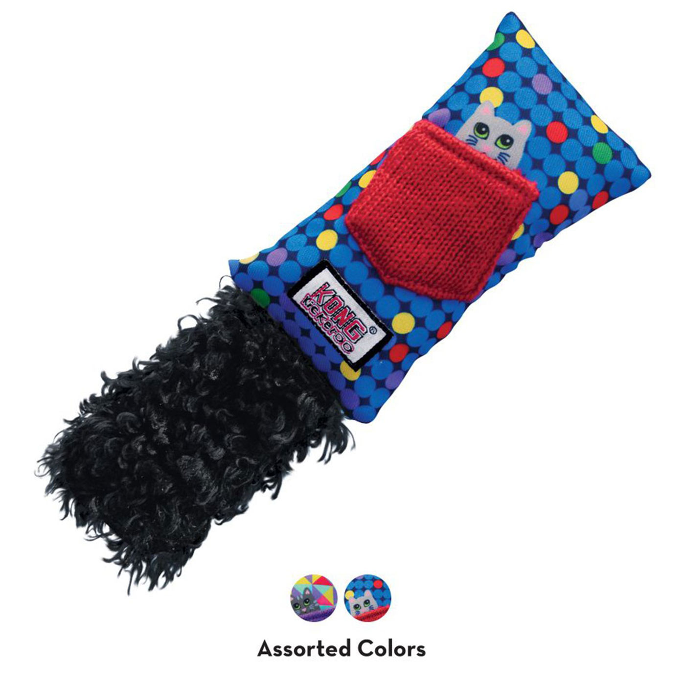KONG Assorted Kickeroo Refillable Cat Toy - Durable Interactive Play for Kittens & Adult Cats - Perfect for Indoor Play, Training & Exercise