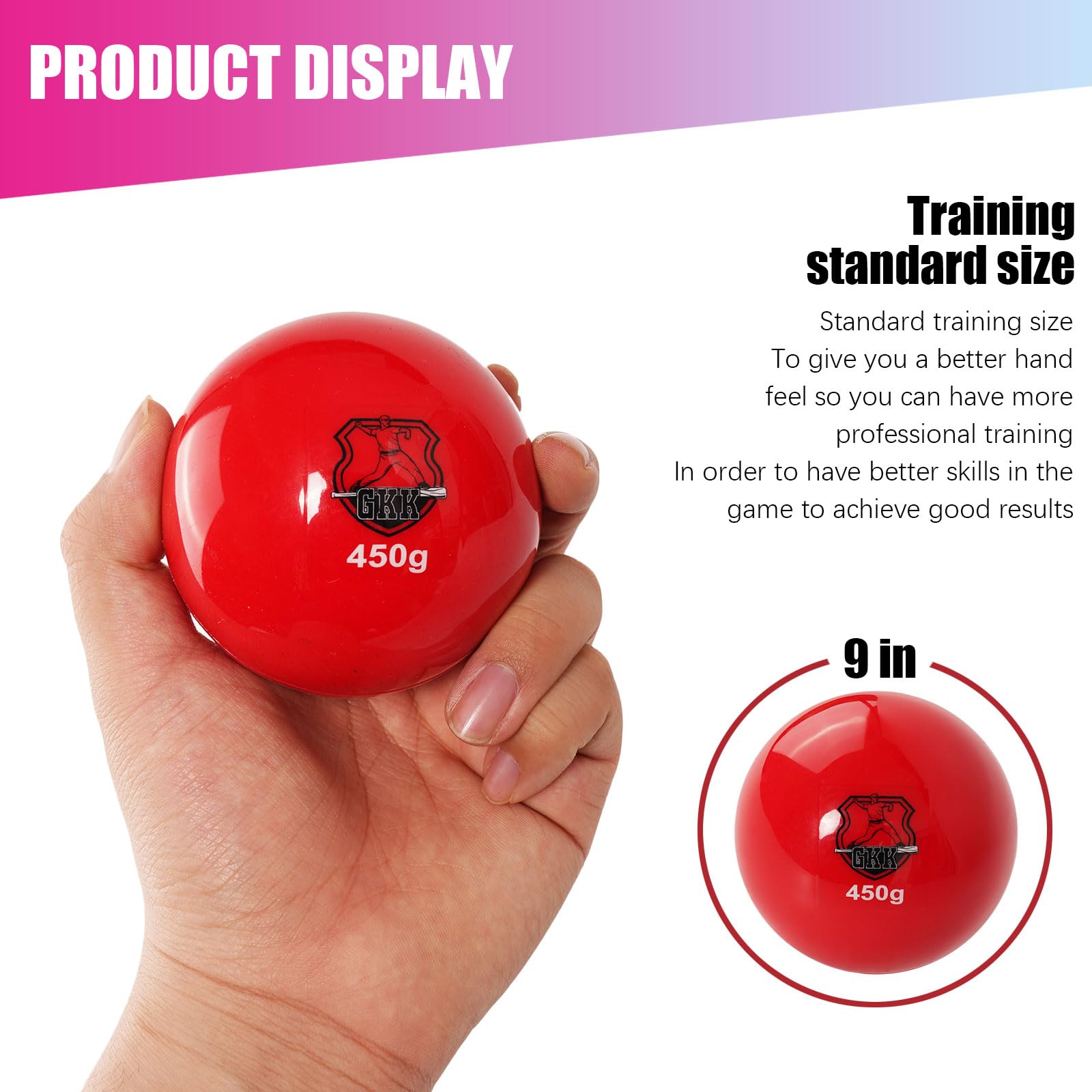 GKK 9 Inch Baseballs & Softballs for Kids & Youth – Perfect for Pitching, Throwing, Hitting Practice | Training Baseballs for Backyard, Batting Cage & Team Drills