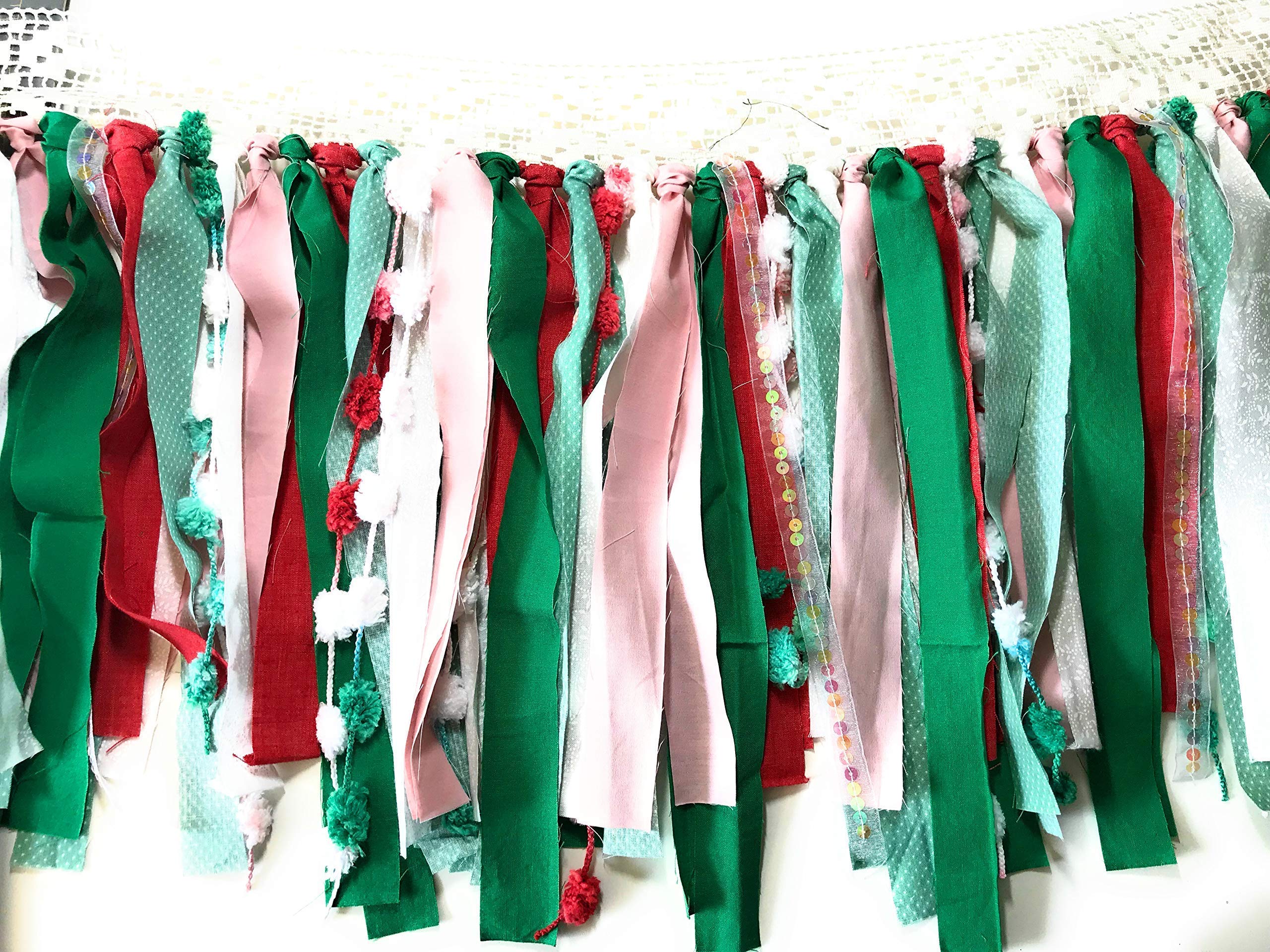 Christmas Fabric Banner Garland - Home Decor for Parties & Holidays