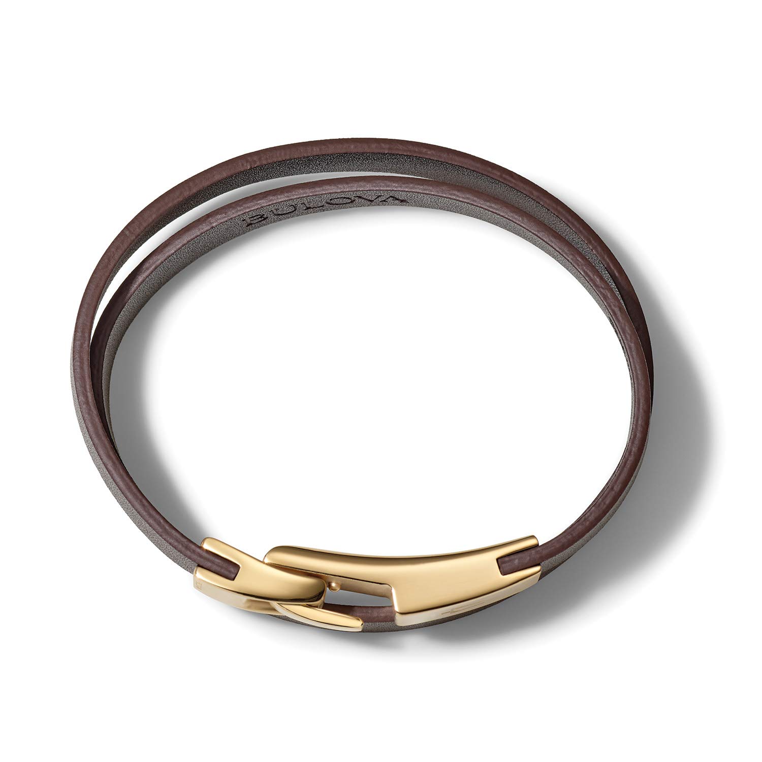 Bulova Men's Classic Stainless Steel Bracelet with Brushed Gold Finish - Elegant Hook Clasp for Formal & Casual Wear | Perfect Gift for Him