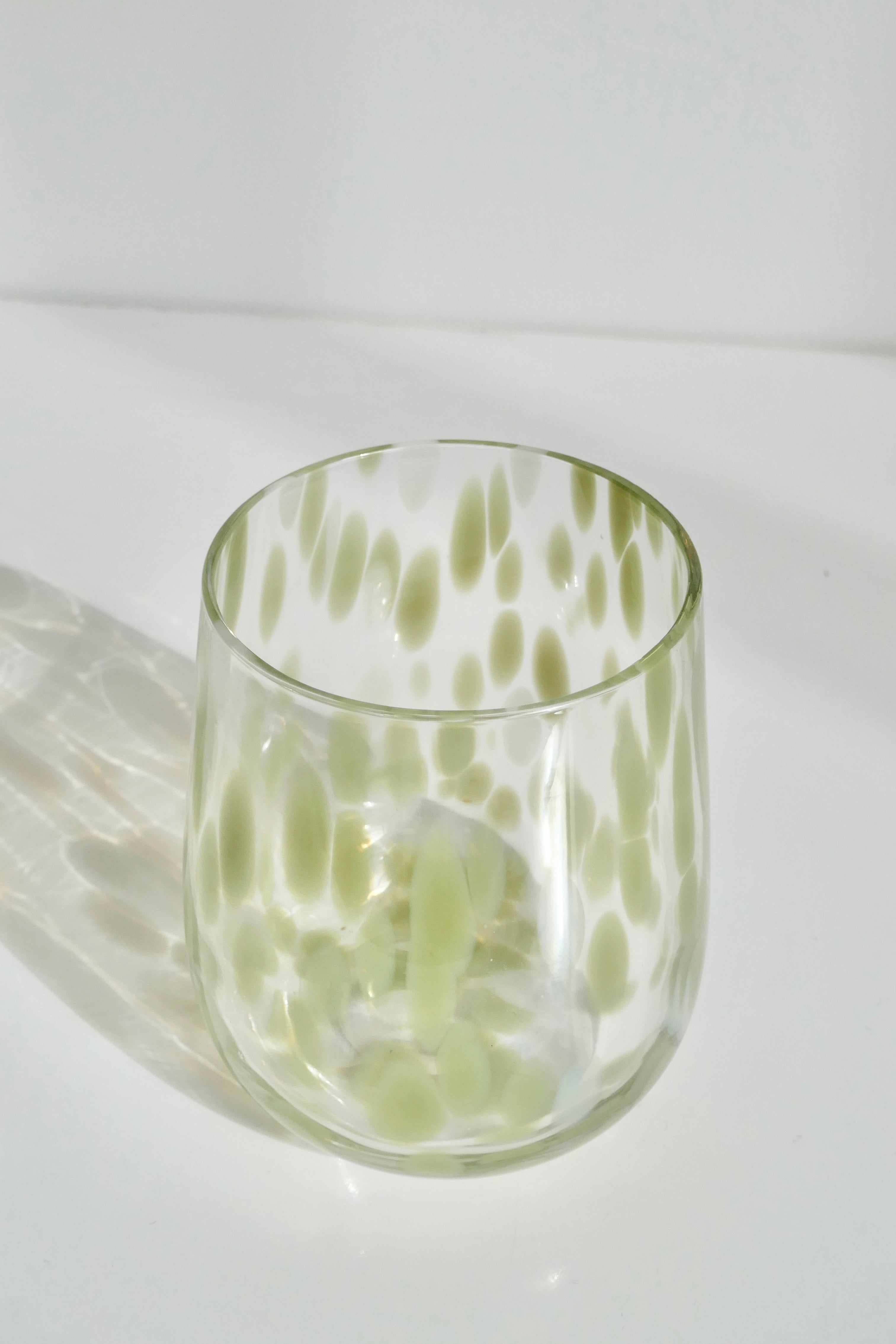 Freckle Olive 7x10cm Glass Tumbler - Insulated Drinking Cup for Coffee, Tea & Cold Beverages - Perfect for Home, Office & Outdoor Use