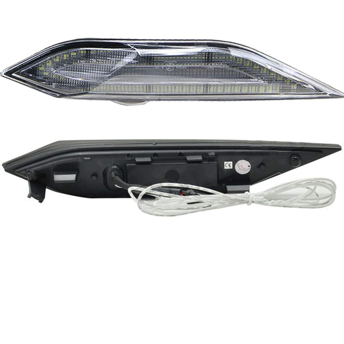 2011-2014 Porsche 958 Cayenne LED Side Marker Lights - Clear Lens Amber Turn Signal & Xenon White Running Lights | Waterproof Durable Replacement for Front Position Lights | Perfect for Night Driving & Car Customization