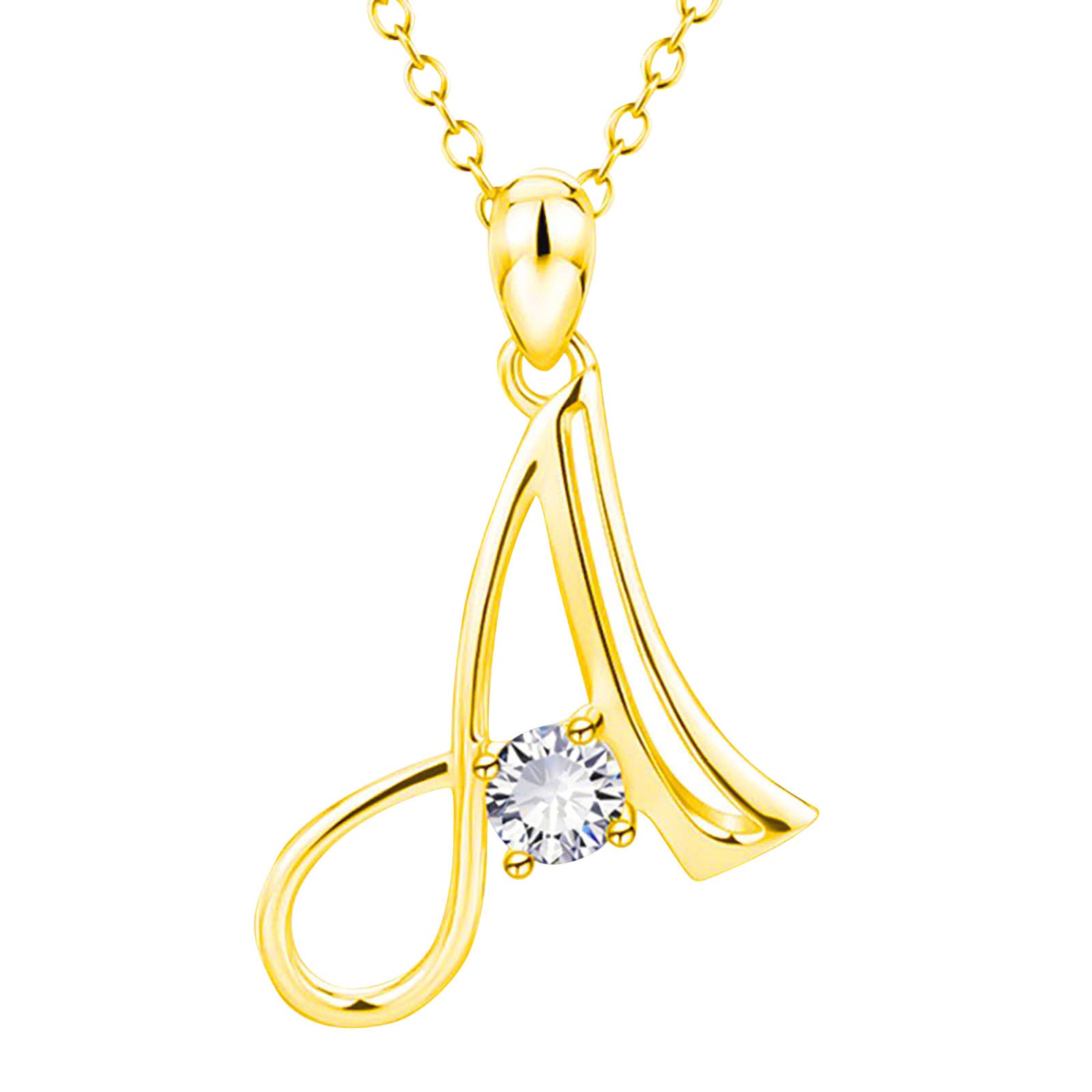 Elegant Personalized Name Necklace for Women - Dainty Letter Pendant Chain Jewelry Gift for Christmas, Valentine's Day & Weddings | Perfect for Daily Wear, Date Nights & Special Occasions