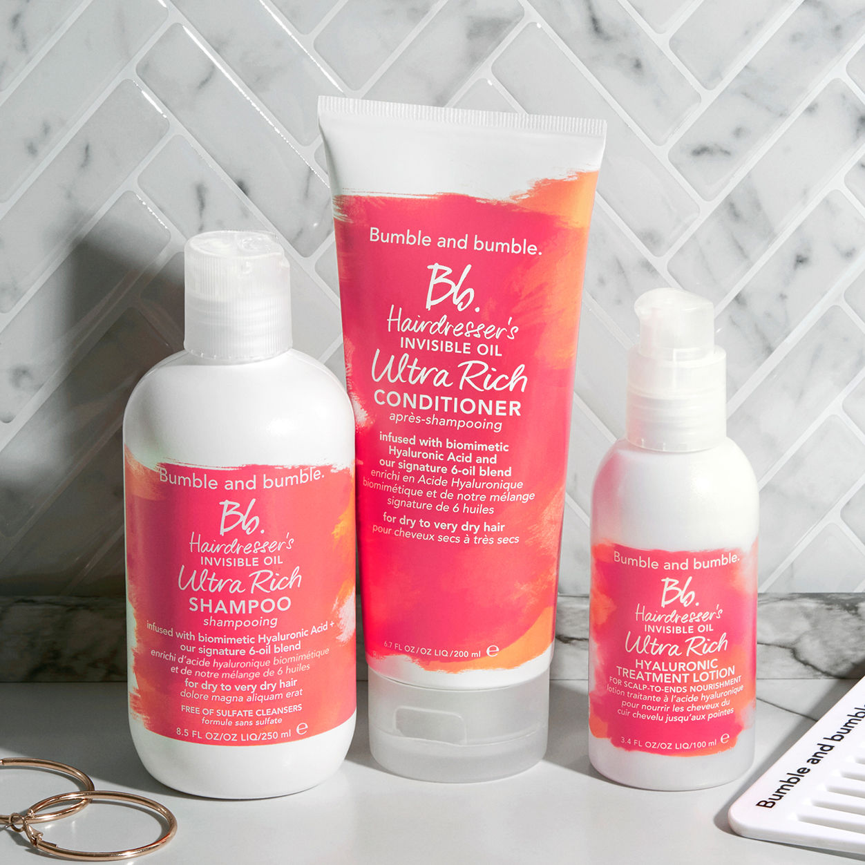 Professional Hairdresser's Invisible Oil Ultra Rich Conditioner - Deep Hydrating & Repairing Treatment for Dry, Damaged Hair - Salon Quality Hair Care for Smooth, Shiny Locks - Perfect for Daily Use & Post-Color Treatment