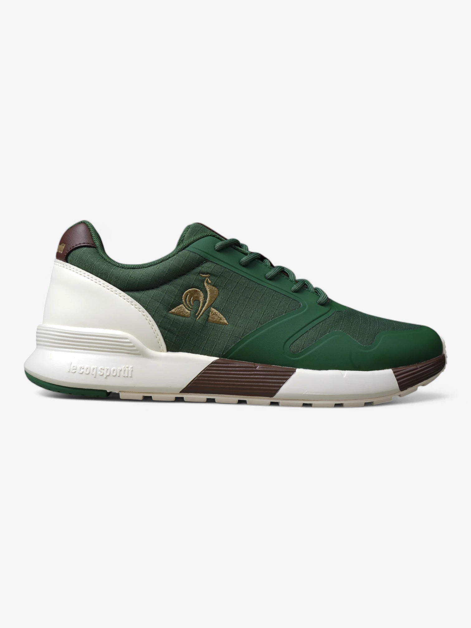 Le Coq Sportif Omega X Sport Sneakers - Light Brown & Green Running Shoes for Men | Comfortable Athletic Shoes for Jogging, Gym & Casual Wear
