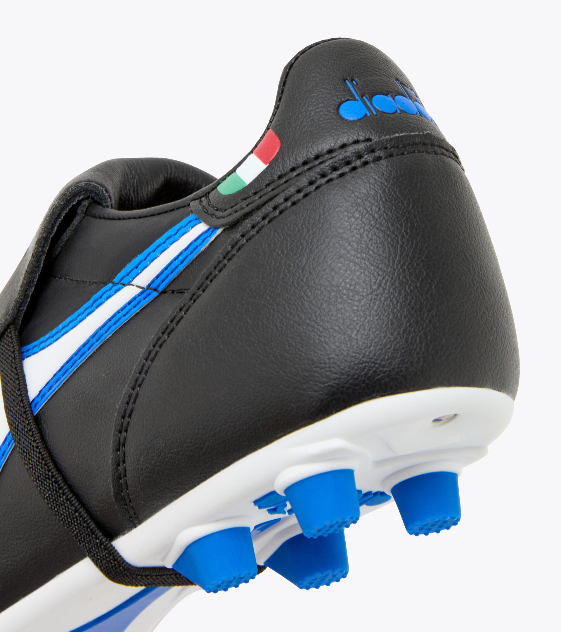 Diadora Brasil OG LT T MDPU Soccer Cleats for Men - Black/White/Royal Blue - Lightweight & Durable Football Shoes for Turf & Artificial Grass - Perfect for Training & Matches