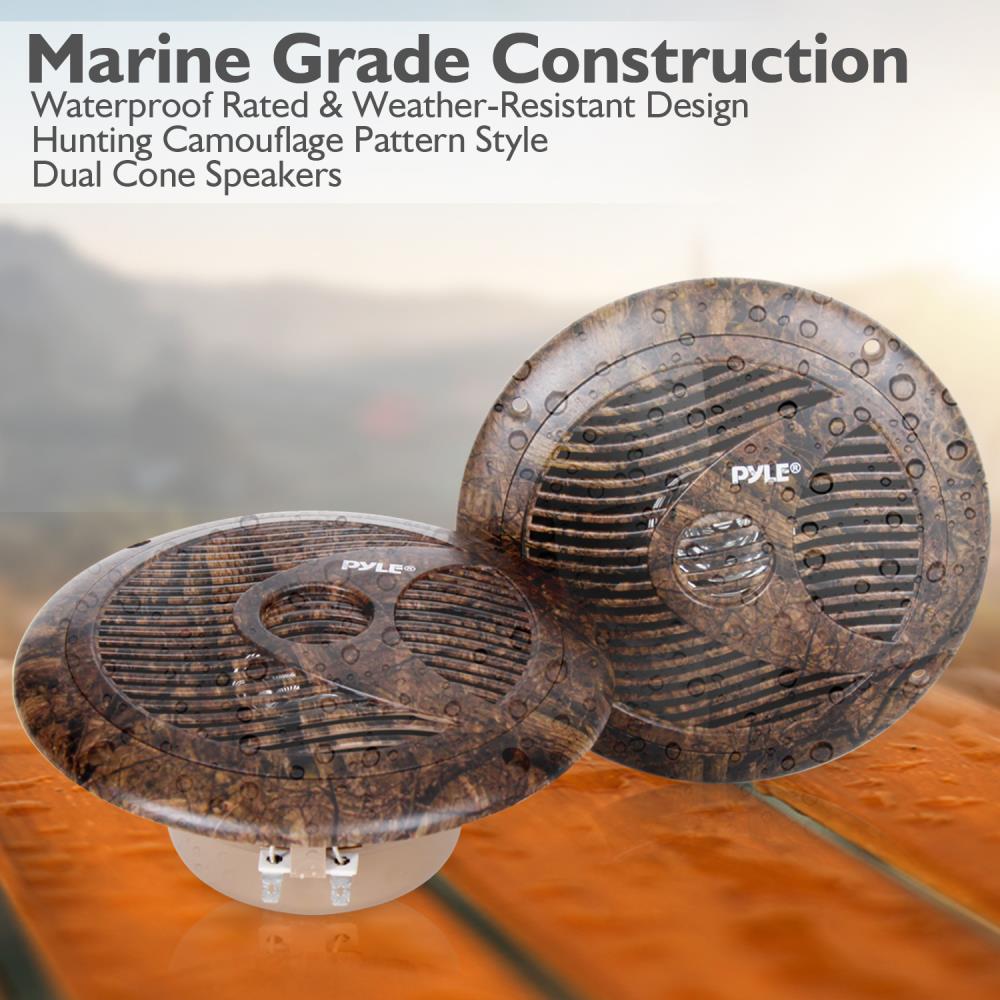6.5 Inch Waterproof Marine LED Speakers - High-Quality Boat Audio System for Outdoor, Marine & Off-Road Vehicles