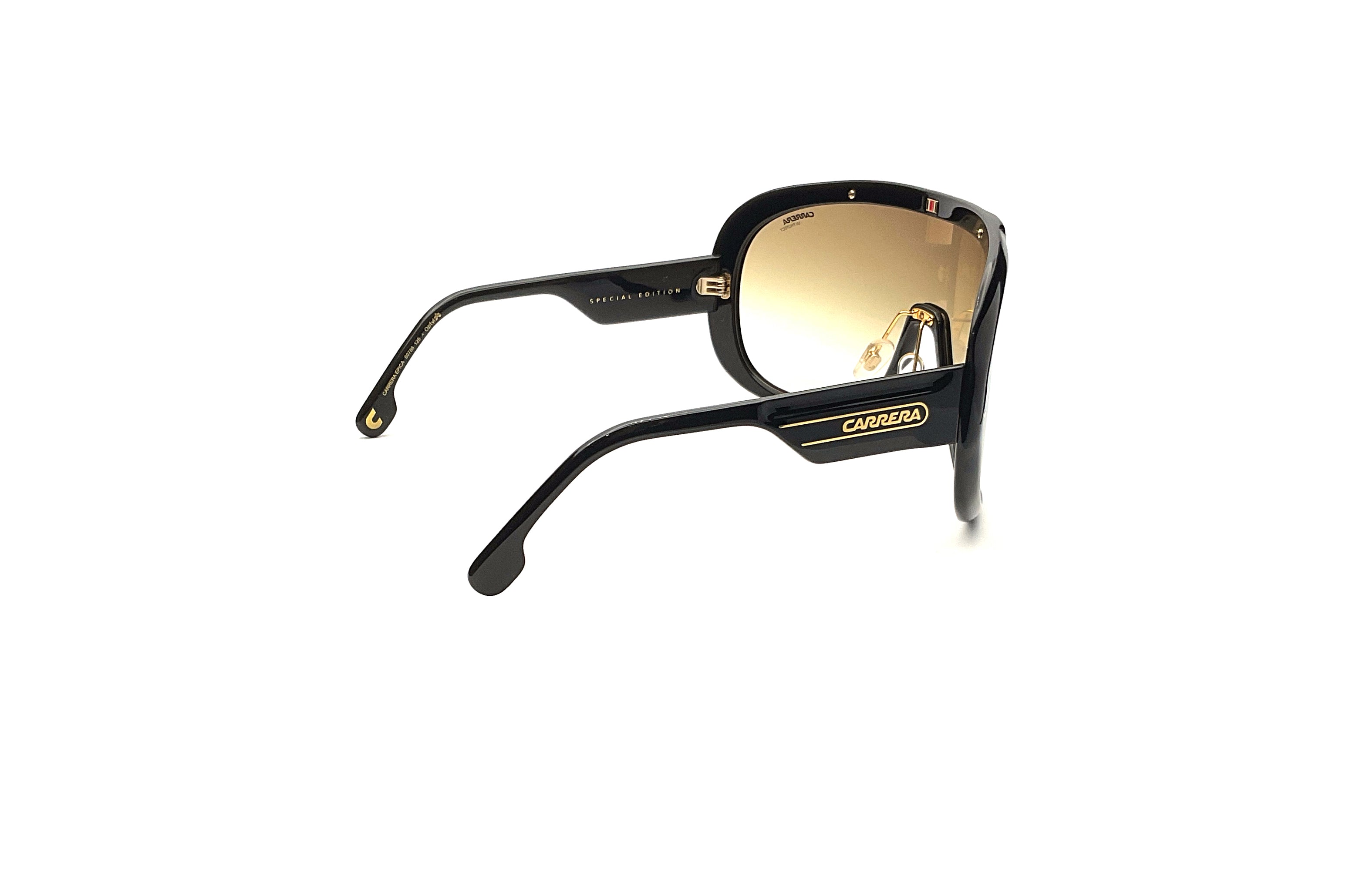 Carrera Epica Black Sunglasses - Polarized UV Protection for Men & Women - Perfect for Driving, Running, and Outdoor Activities