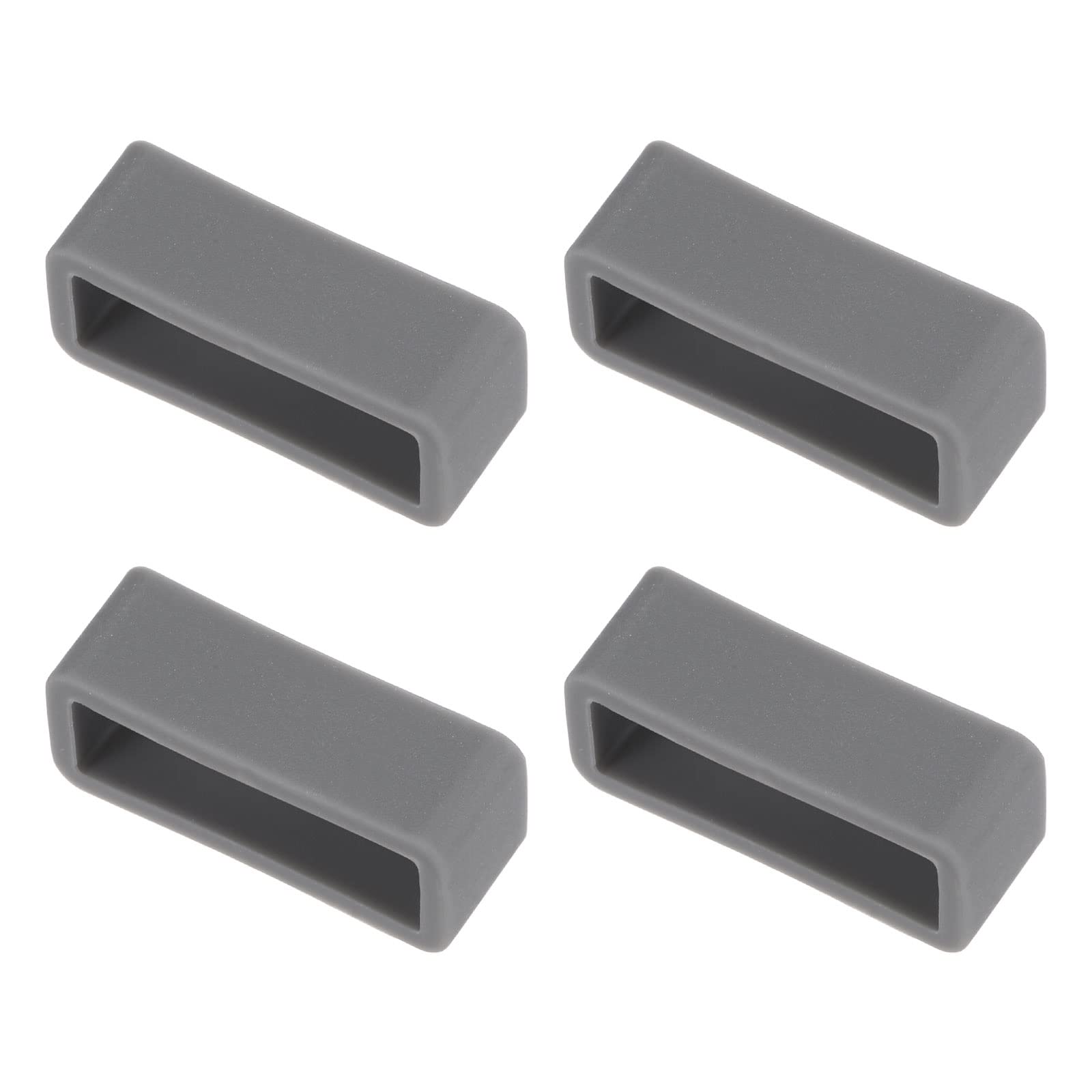 20mm Silicone Watch Band Holder Keeper - 4 Pcs Gray for Sports & Casual Watches