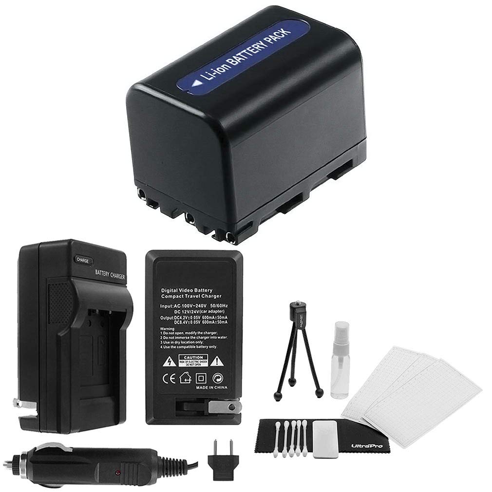 Sony DCR-PC101/PC105/PC110/PC115/PC120 Replacement Battery - NP-QM71 High Capacity 3000mAh with Fast Travel Charger | UltraPro Accessory Bundle | Perfect for Travel Vlogging & Outdoor Shooting