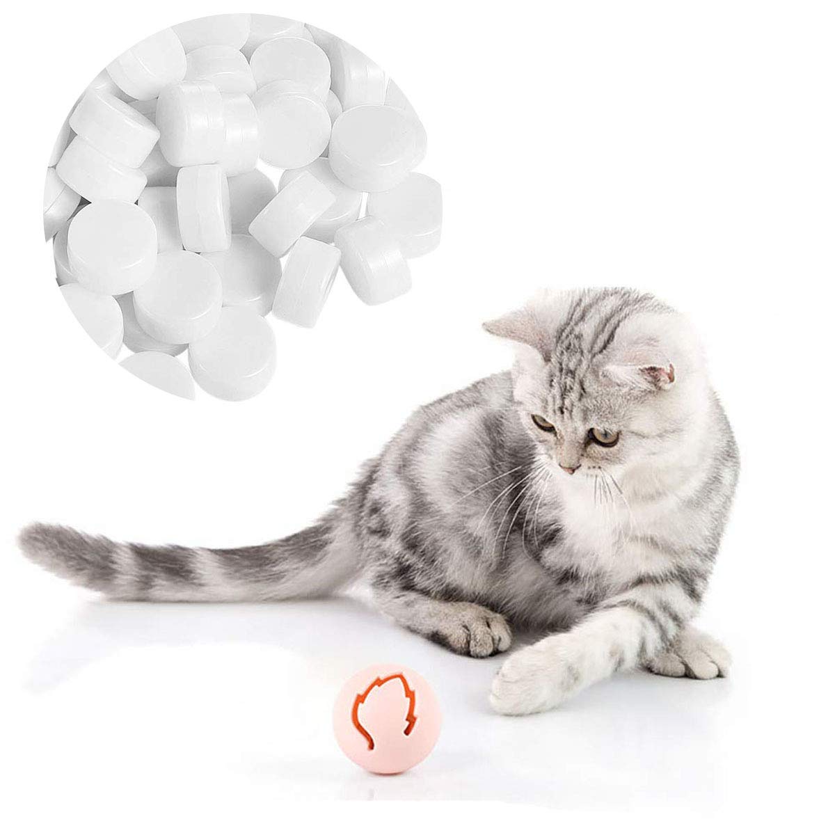 55pcs Noise Maker Insert Rattle Toy - 22mm & 18mm Rattles for Baby Toys & Pet Dog Chew Toys Repair - Perfect for DIY Fixes, Puppy Teething, and Infant Sensory Play