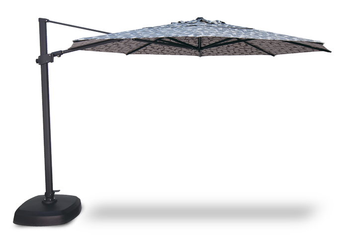 11.5' Octagon Cantilever Umbrella - Outdoor Patio Sun Shade with Adjustable Tilt for Garden, Poolside & Backyard Relaxation