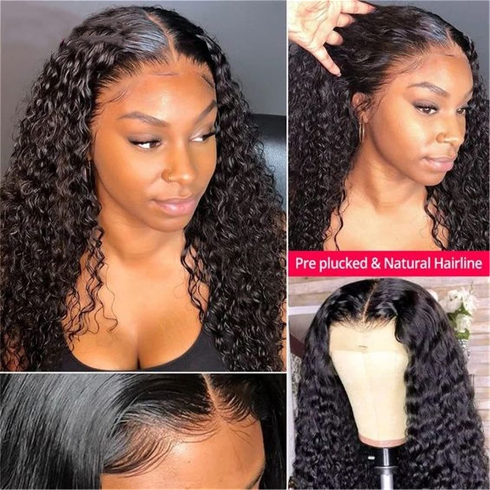 Premium 8-30 Inch Deep Curly Human Hair Wigs with 4x4 Lace Closure | 100% Raw Indian Hair | Wet & Wavy Lace Front Wig for Women | Perfect for Daily Wear, Parties, Weddings & Special Occasions