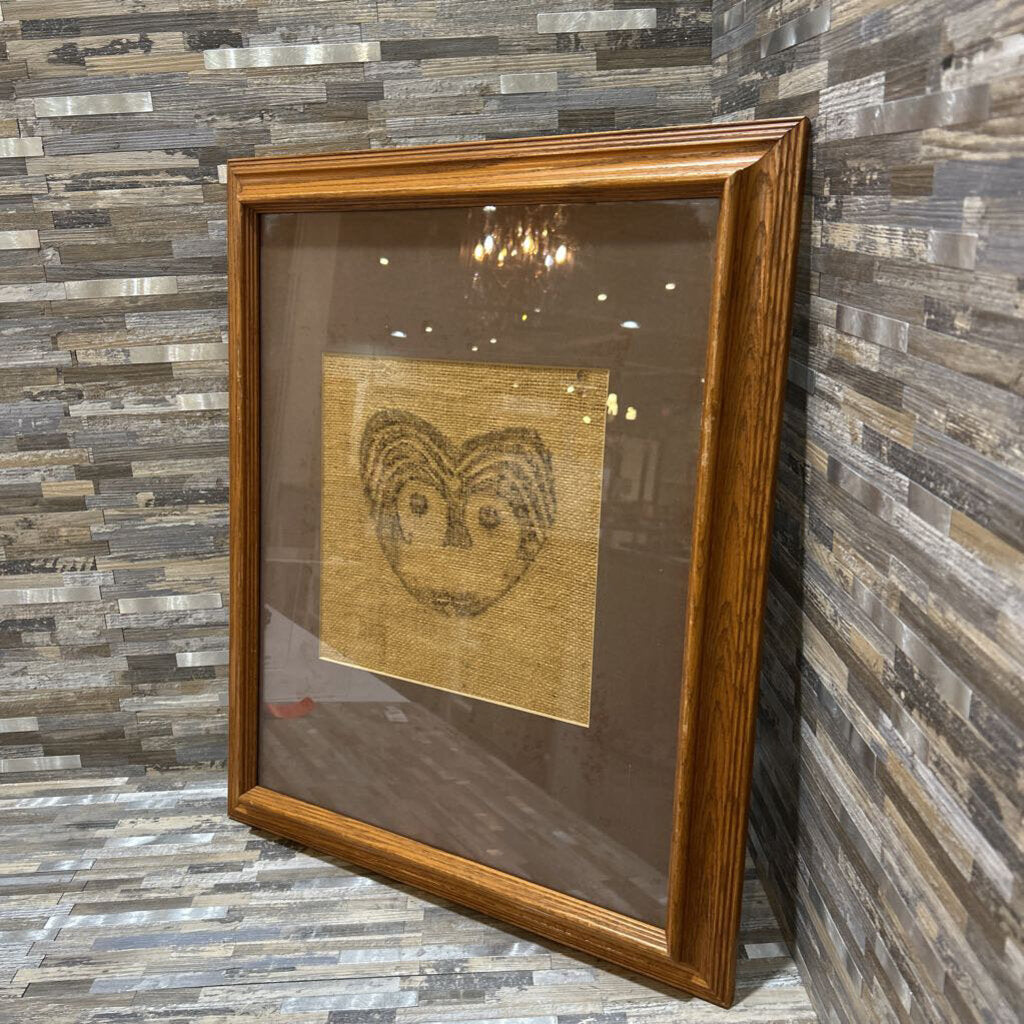 Framed Monoprint Artwork - 19x23 Inches Unique Handmade Wall Decor for Living Room, Bedroom & Office