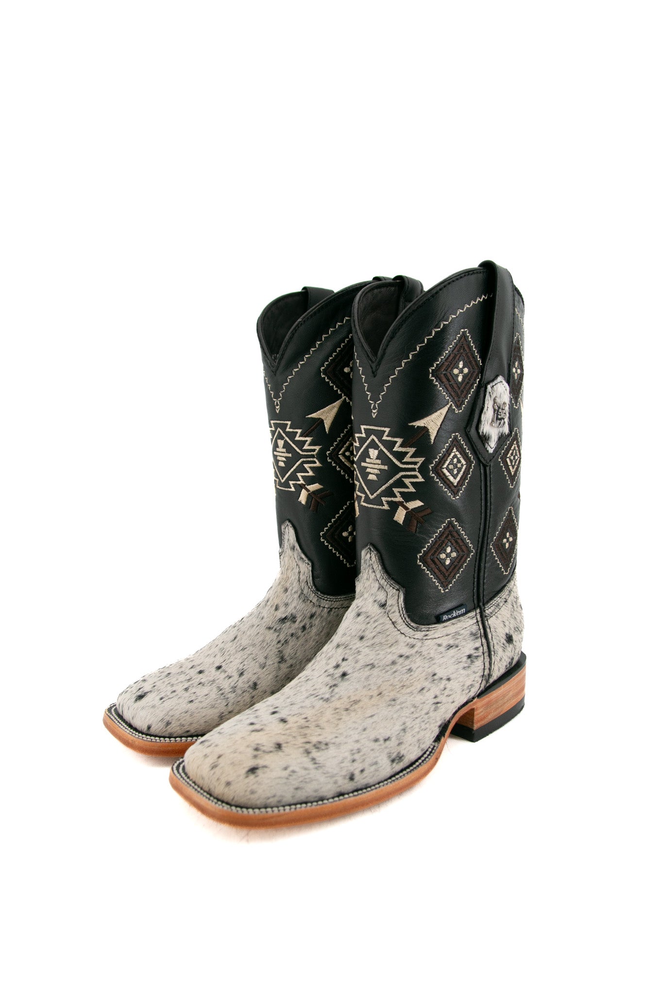 Authentic Men's Cowhide Square Toe Cowboy Boots - Size 6.5 - Western Style Rodeo Boots - Durable & Comfortable - Perfect for Country Dancing, Rodeo Events & Casual Wear