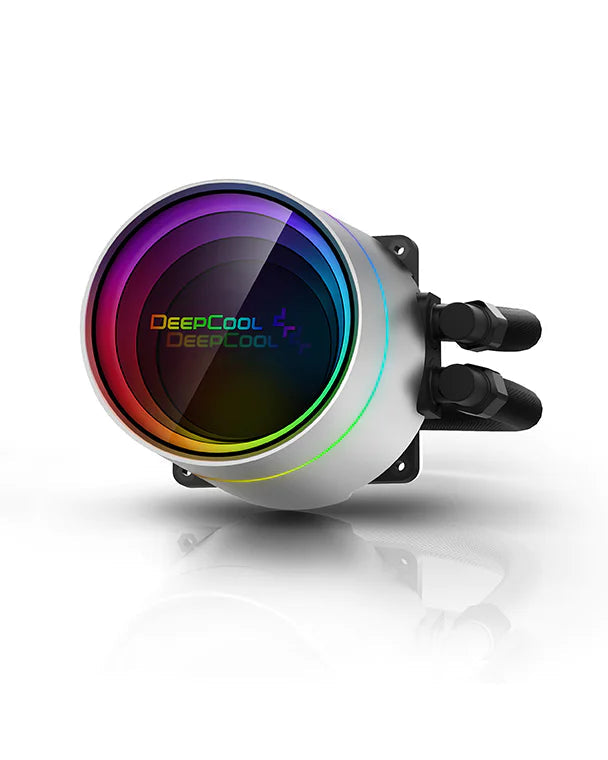 DeepCool Castle 360EX White 360mm AIO Liquid CPU Cooler - High Performance RGB Water Cooling System for Gaming PC, Workstation, and Overclocking | Perfect for Intel/AMD CPUs and High-End PC Builds