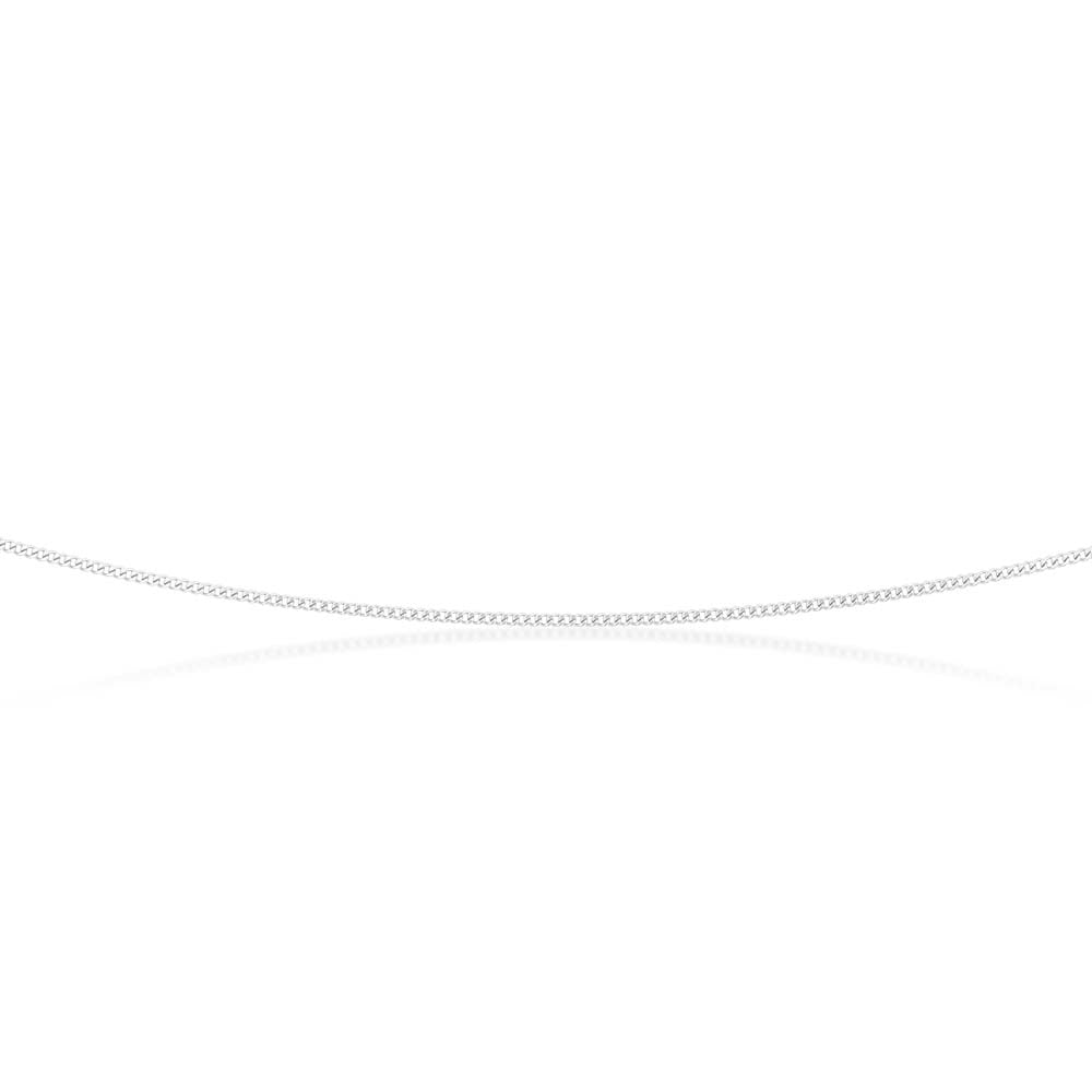 9ct White Solid Gold 40 Gauge 41cm Chain Necklace for Women - Elegant Fine Jewelry for Everyday Wear & Special Occasions