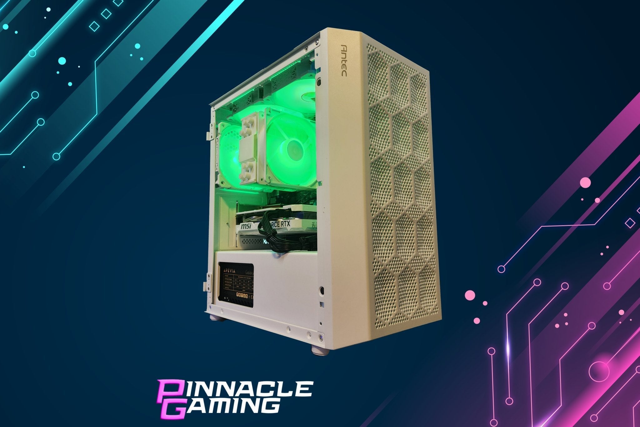 Custom Gaming PC with Ryzen 5, 1TB SSD, 32GB DDR4 RAM & RTX 5060 - White NX200M A520 WiFi Desktop - Perfect for 4K Gaming, Streaming & Content Creation