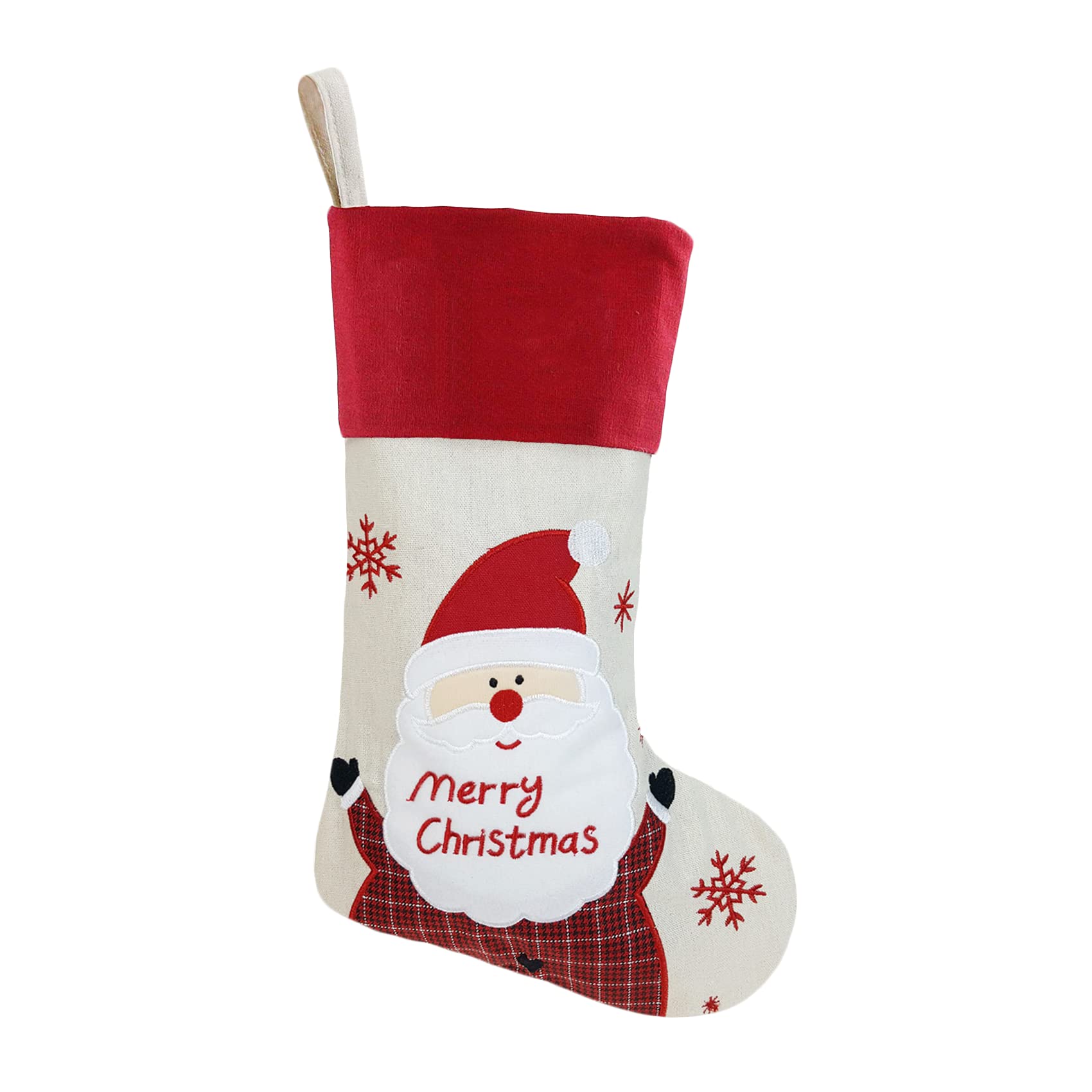 Personalized Christmas Stockings with Embroidered Names - Custom Holiday Gift Bags & Stocking Holders (Santa Claus Design) - Perfect for Family Gifts, Fireplace Decor & Christmas Tree Ornaments