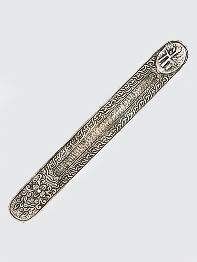 Namaste Metal Embossed Incense Holder - Elegant Aromatherapy Decor for Yoga, Meditation & Home Relaxation