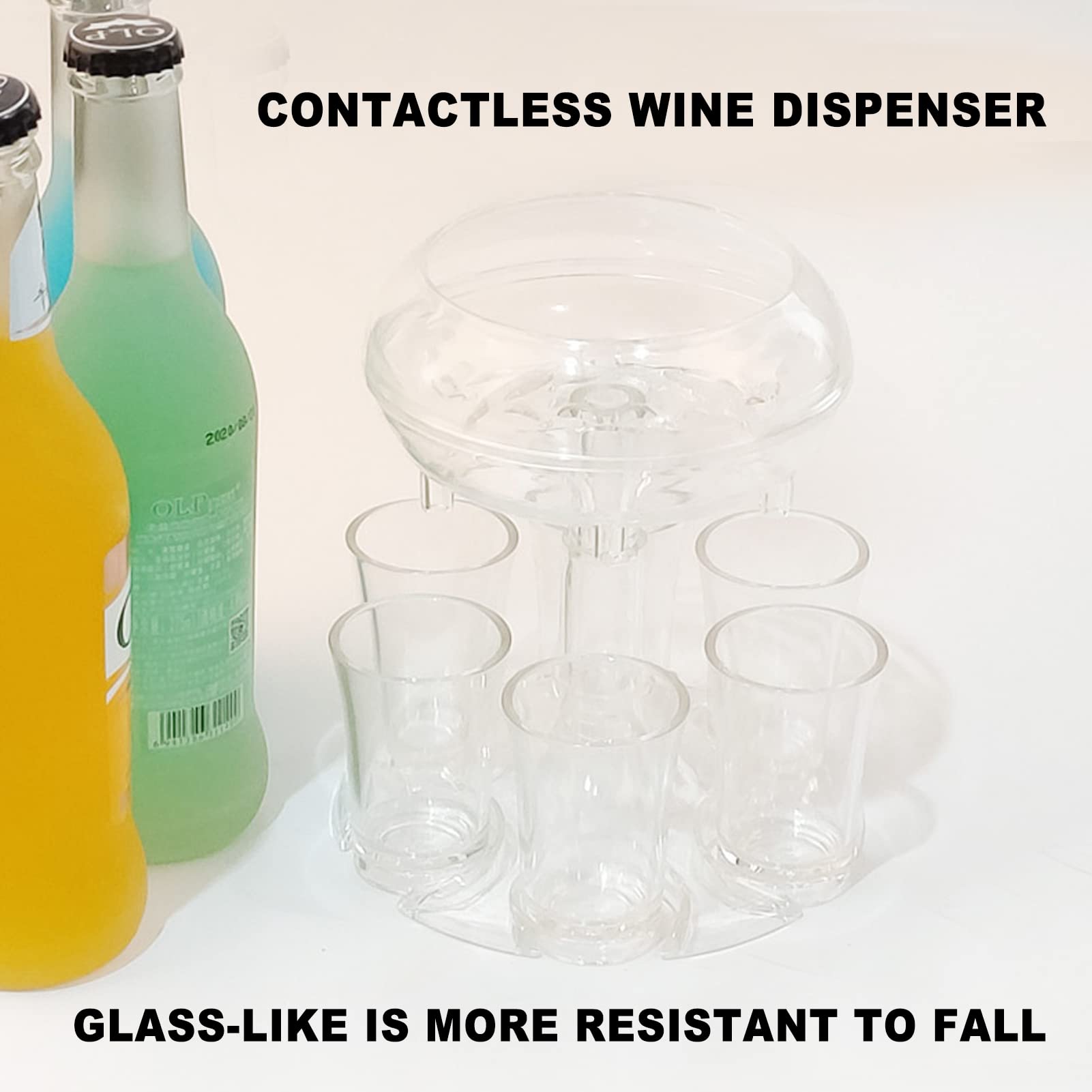 6 Shot Glass Dispenser with Cocktail Holder - Beer, Wine & Liquor Pouring Tool for Bars, Parties & Home Use - Perfect Christmas Gift for Cocktail Enthusiasts & Festival Celebrations