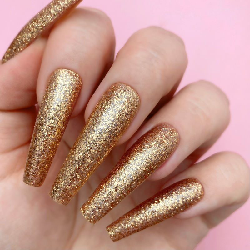 Champagne Toast Nail Polish - Long Lasting Shimmery Lacquer for Parties & Special Occasions