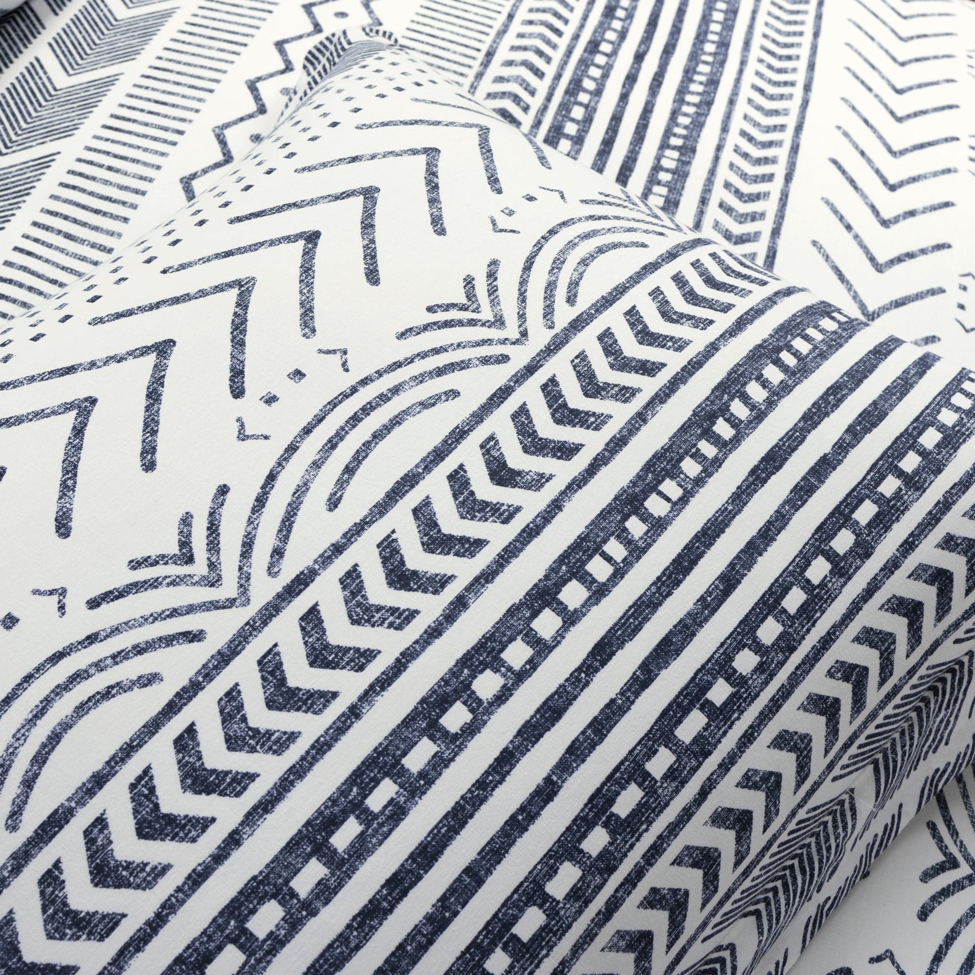 Hygge Geo Reversible Cotton Duvet Cover 3 Piece Set - Soft & Breathable Bedding Set for All Seasons - Perfect for Master Bedroom, Guest Room & Dorm Decor