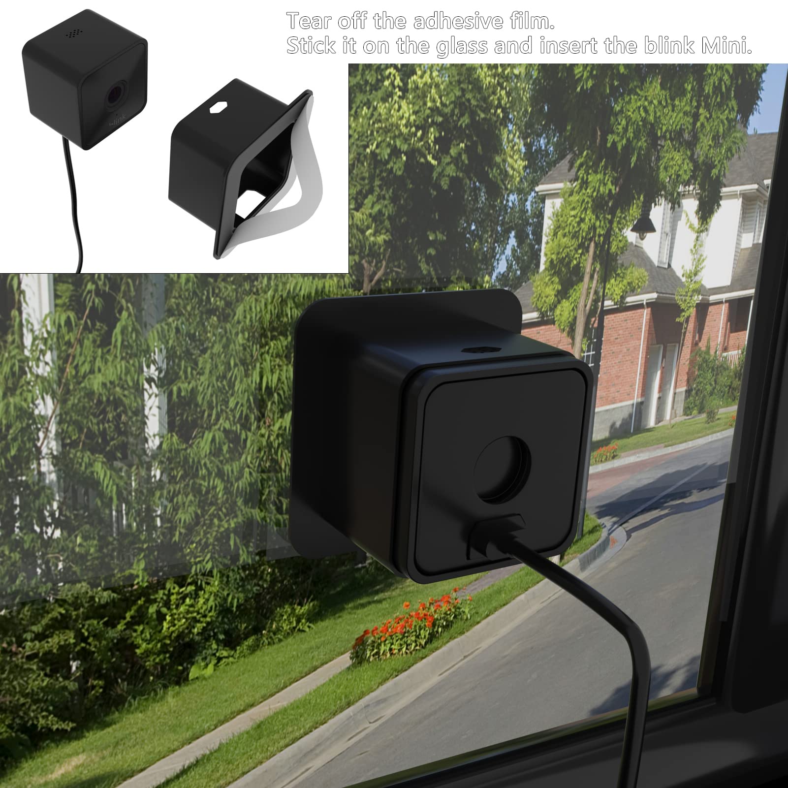 Blink Mini Window Mount - No Wiring Needed for Outdoor Security Camera (Black, Pack of 1) - Perfect for Home Surveillance, Baby Monitoring & Pet Watching