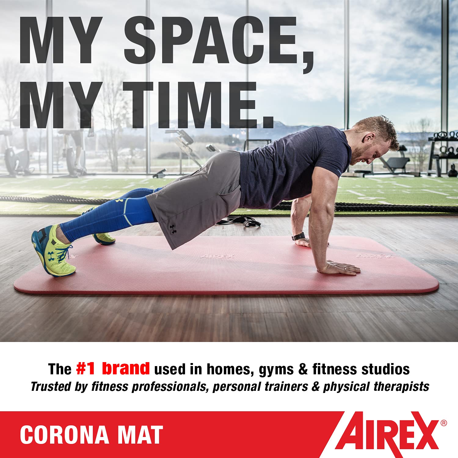 AIREX Corona Premium Exercise Mat for Yoga, Pilates, Aerobics & Physical Therapy - 72