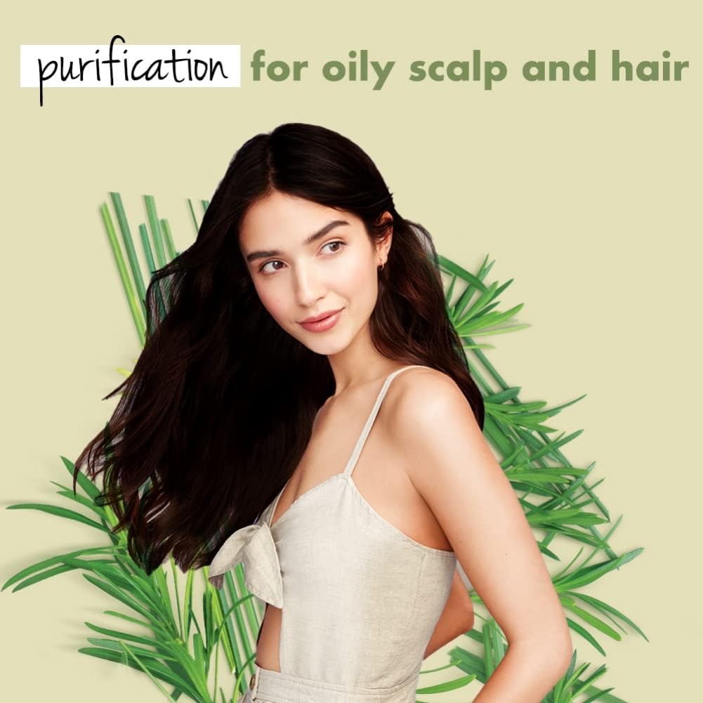 Loves Beauty & Planet Tea Tree, Peppermint & Vetiver Purifying Shampoo & Conditioner Set - 200ml Each, Paraben-Free, Dye-Free, Vegan & Cruelty-Free Hair Care for Oily Scalp & Dandruff Control - Perfect for Daily Use & Deep Cleansing