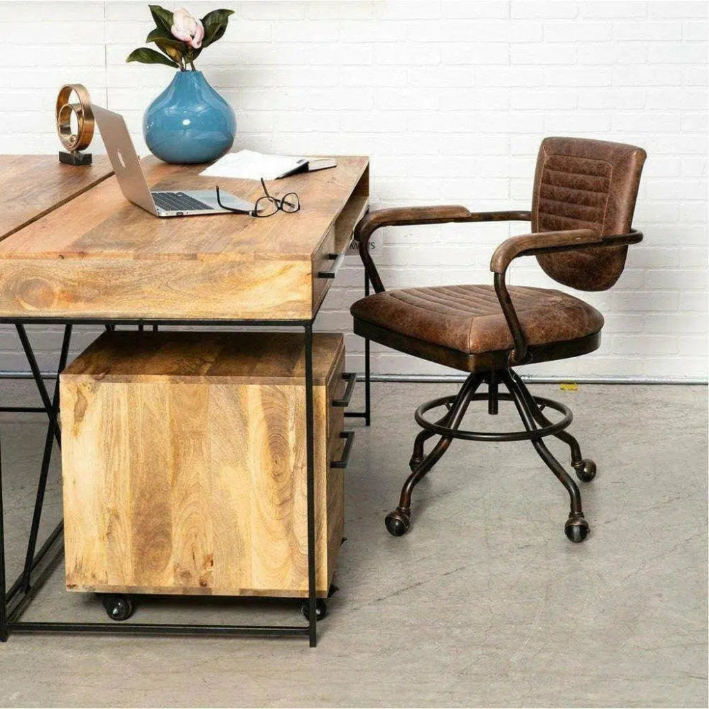 60 Inch Scandinavian Natural Wood Desk - Modern Home Office & Study Desk for Work, Gaming & Writing - Durable & Stylish Workspace Solution