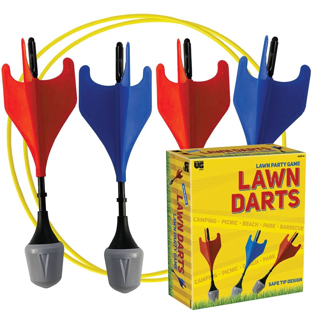 University Games Lawn Darts - Classic Toss Game for Families, Indoor & Outdoor Backyard Party Toy, Perfect for Picnics, BBQs, and Family Gatherings