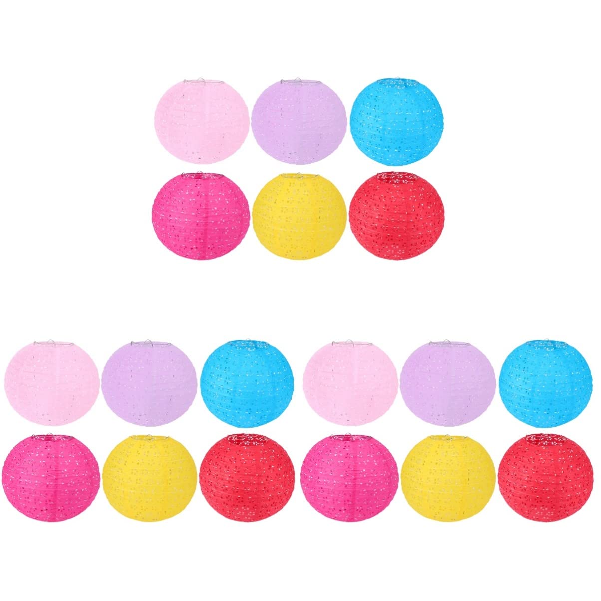 Bestoyard 36pcs Round Paper Lanterns for Wedding Decorations - Chinese Festival Hanging Lanterns, Party Decor, Home Decoration - Perfect for Wedding, Birthday, Baby Shower & Indoor/Outdoor Events