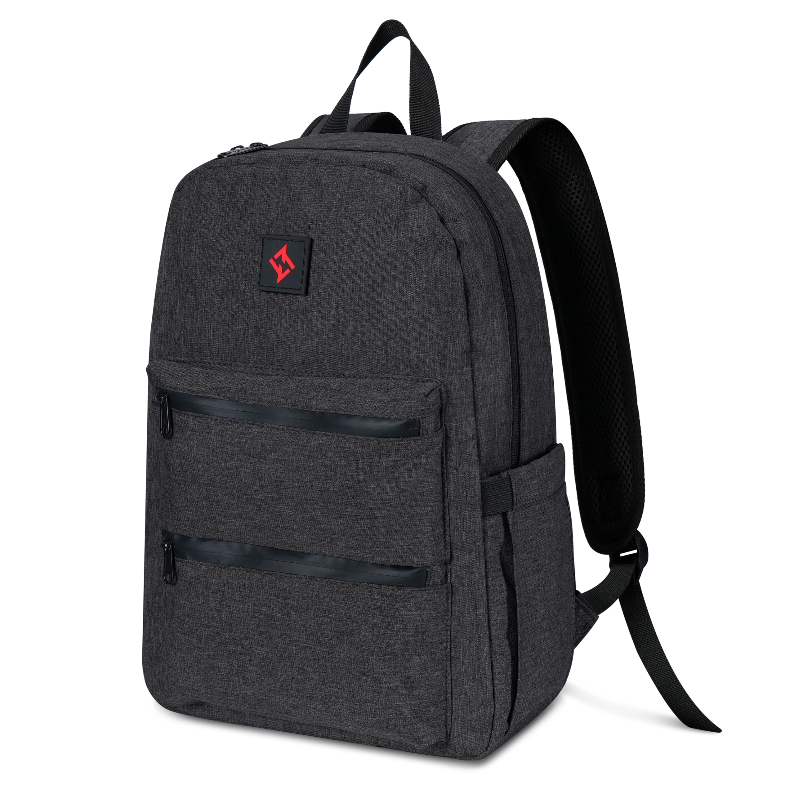Zazzy Smell Proof Backpack - Lockable Carbon Fiber Odor Resistant Travel Backpack with Secure Lock - Perfect for Travel, Hiking & Outdoor Activities (Black)