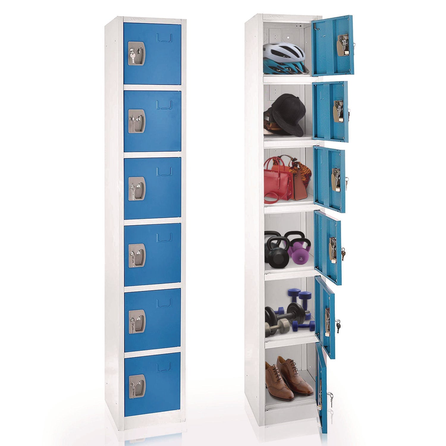 Steel Storage Locker with 6 Compartments - 12