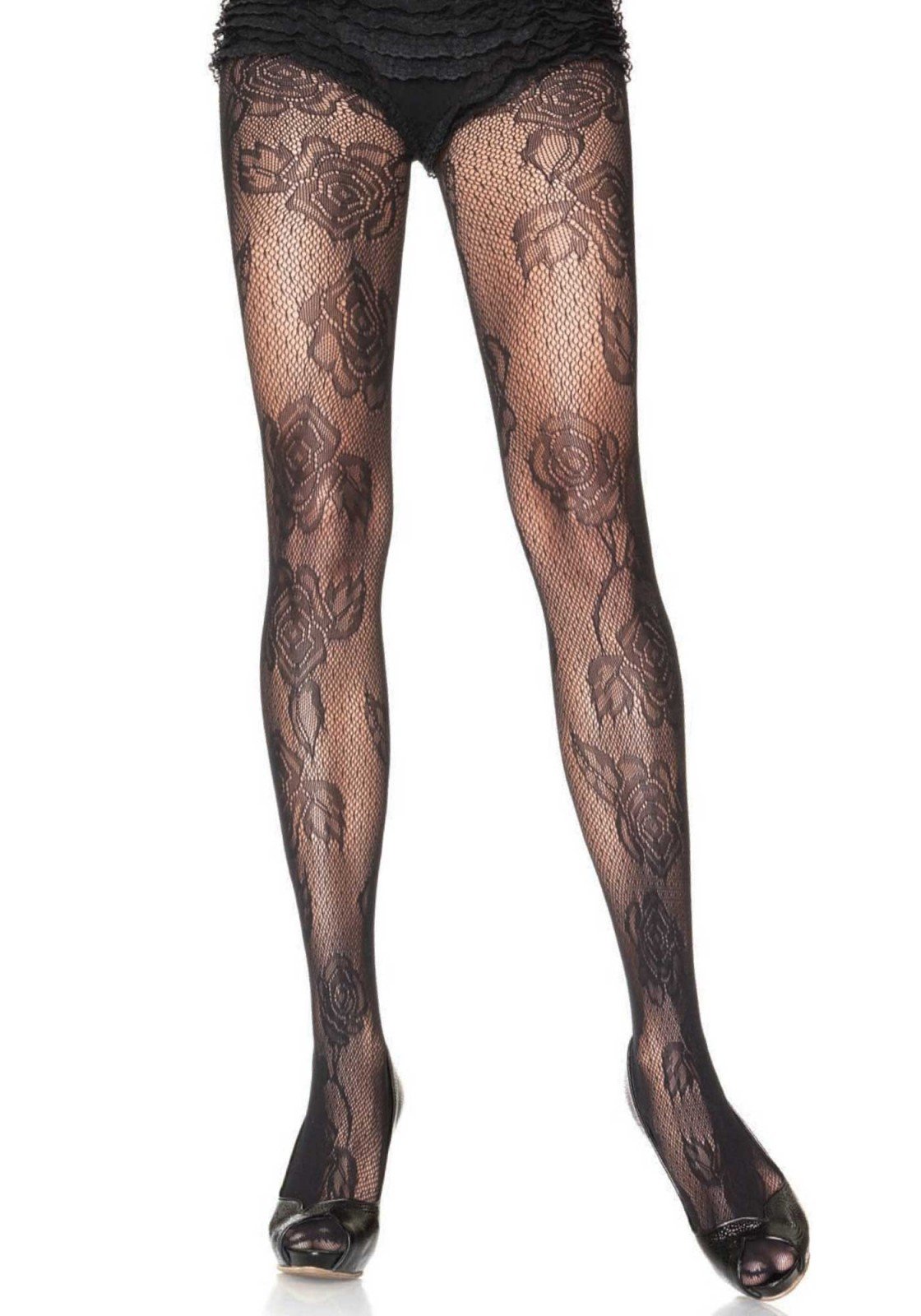 Leg Avenue Women's Jacquard Lace Pantyhose - Elegant Sheer Tights for Formal & Party Wear - Perfect for Weddings, Date Nights & Special Occasions