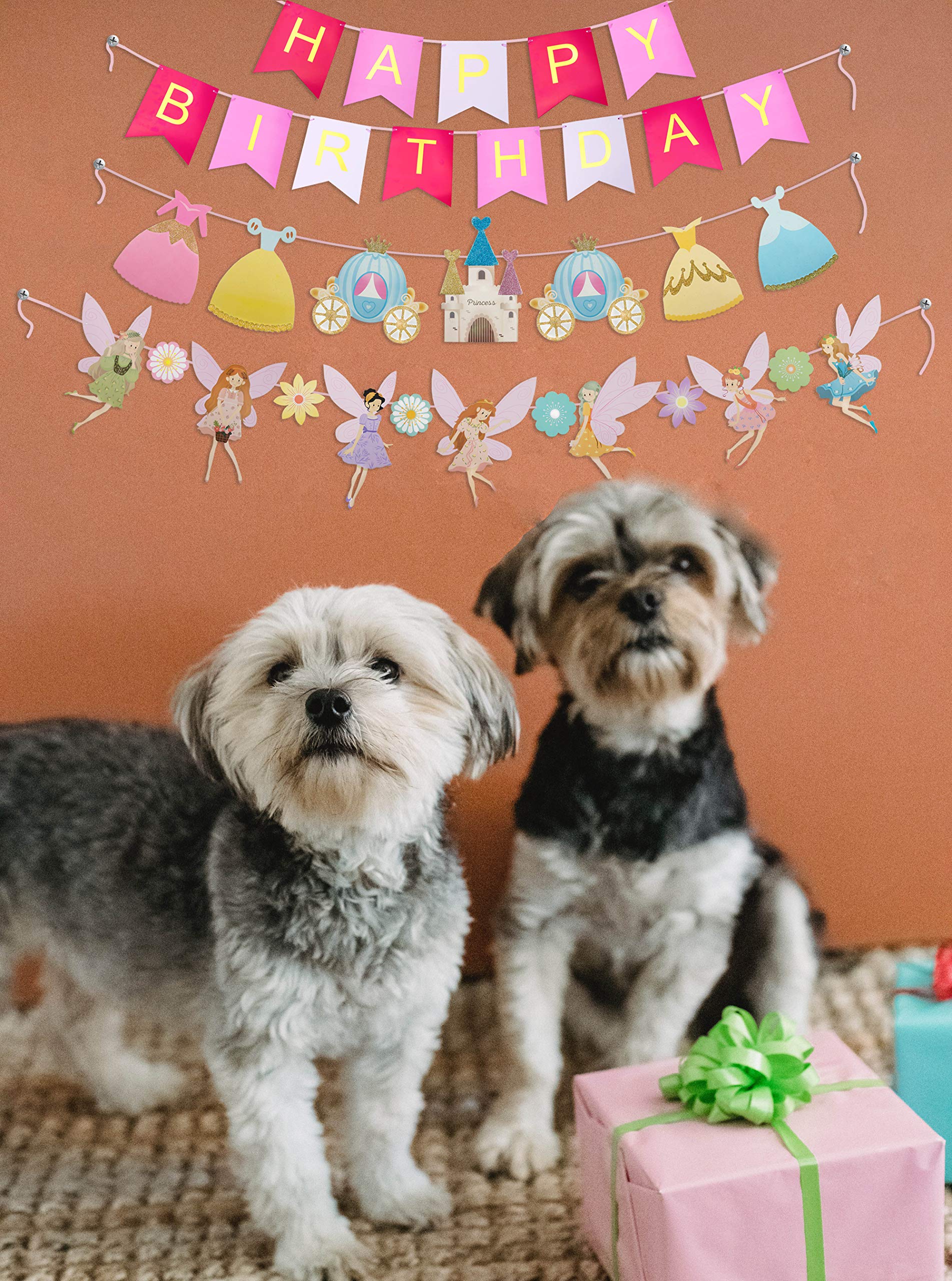 Fairy Birthday Banner - Floral Fairy Girls Birthday Party Decorations, Christmas Gifts & Garden Fairy Home Decor - Perfect for Fairy-Themed Parties, Baby Showers & Magical Celebrations
