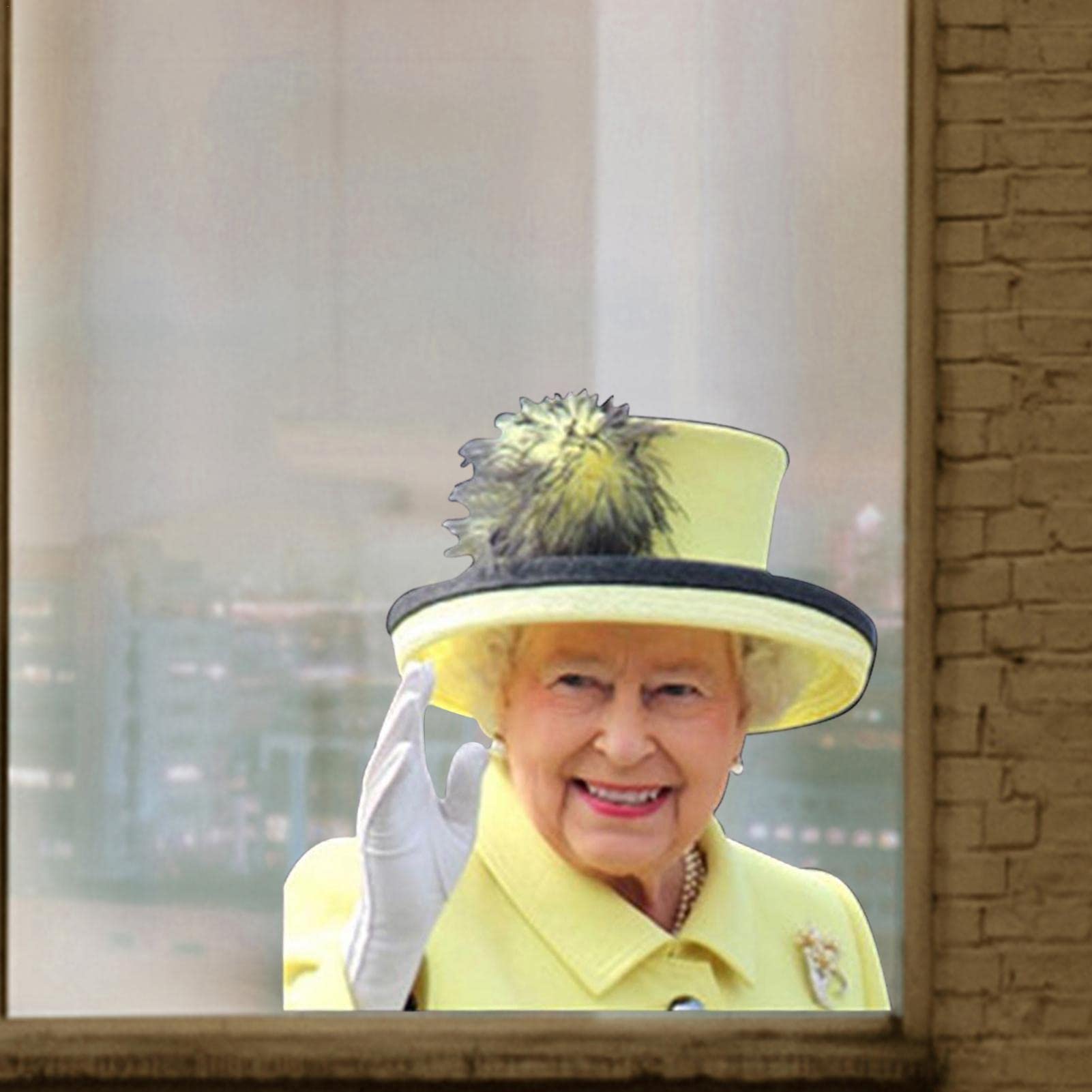 Funny Queen Elizabeth Car Window Decal - Personalized Vehicle Sticker for Cars, Trucks & SUVs | Perfect for Royal Fans, British Humor & Window Decorations