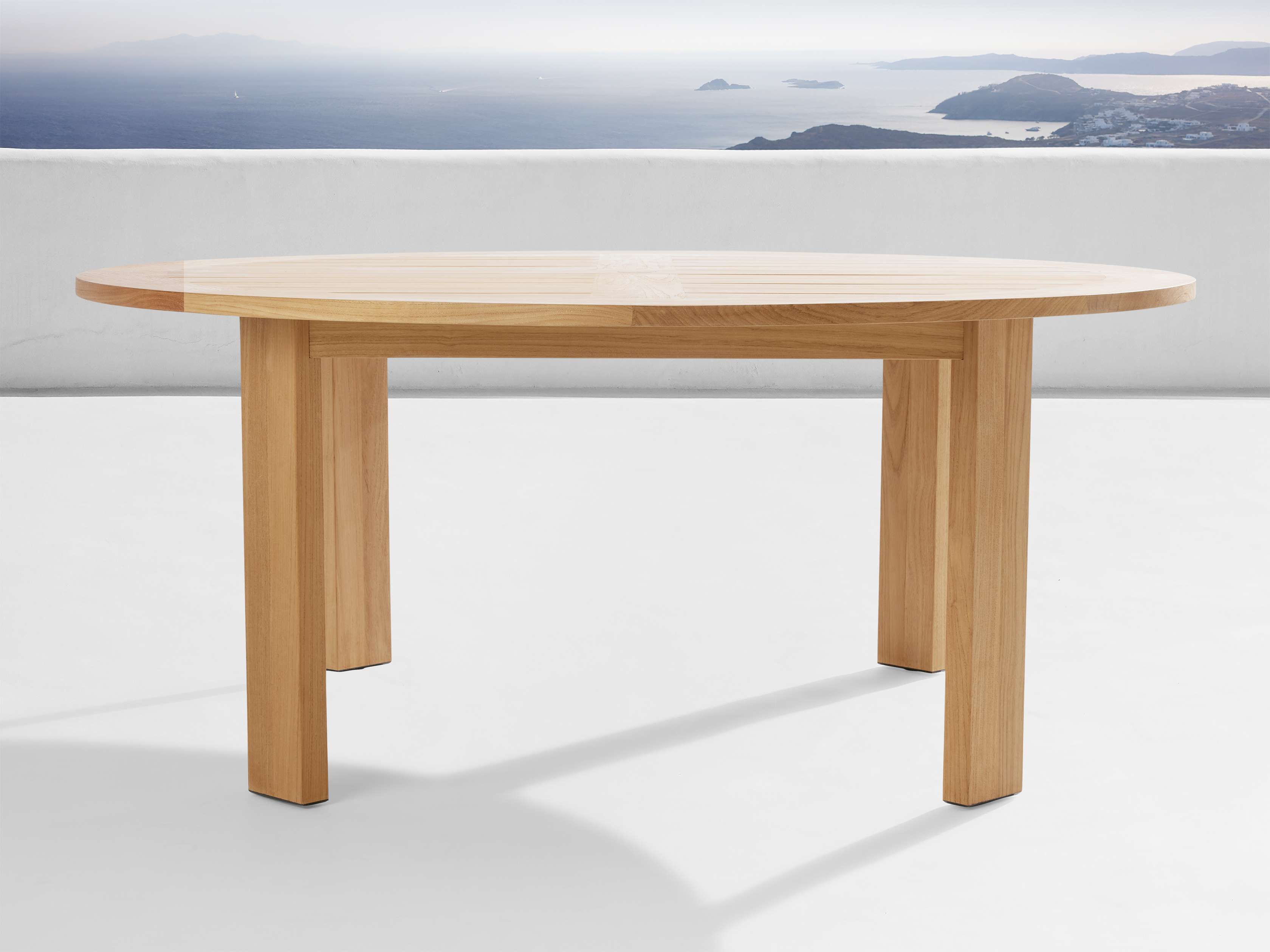 Premium Teak Round Outdoor Dining Table - Weather-Resistant & Durable - Perfect for Patio, Garden, and Poolside Entertaining