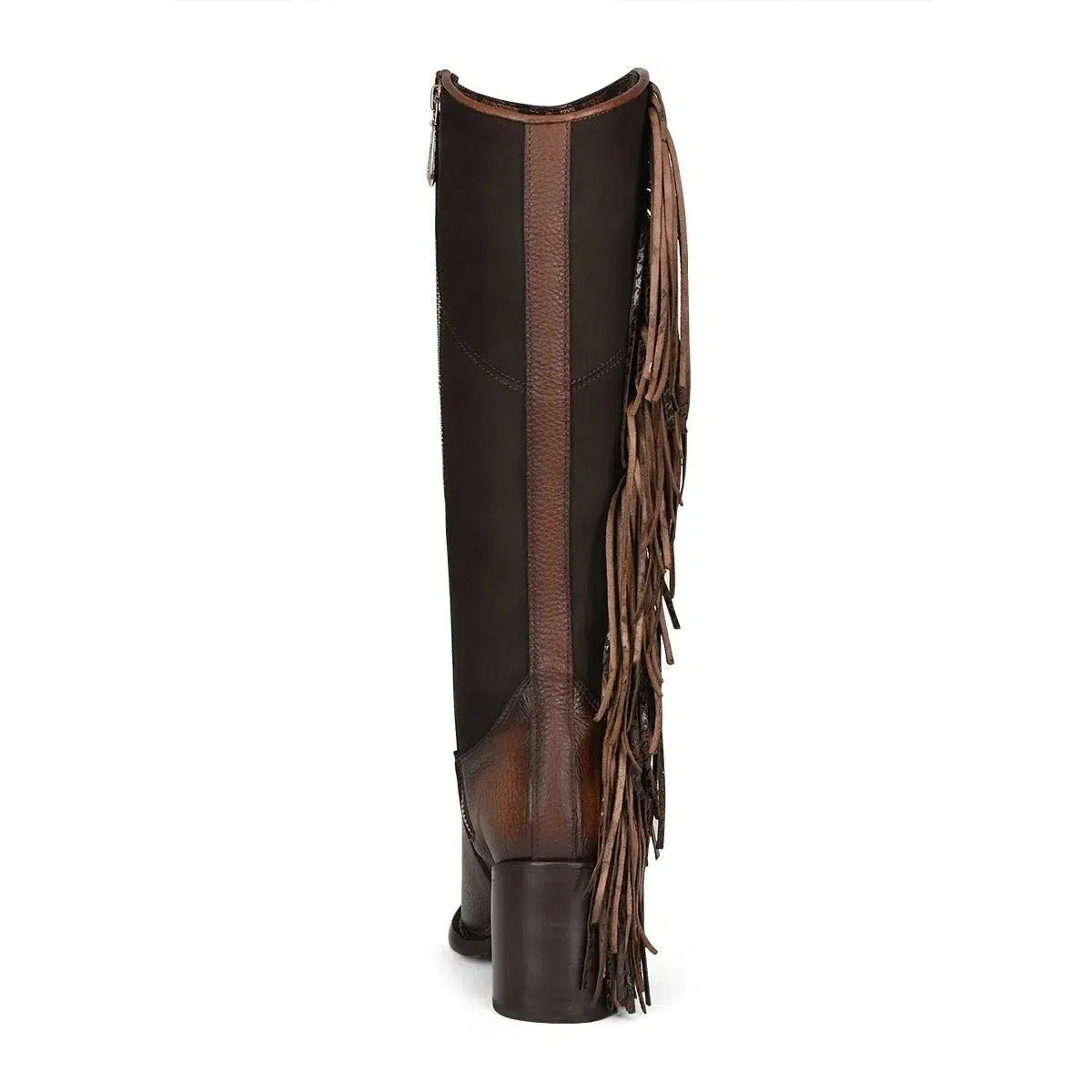 4Q03RS Women's Brown Western Cowgirl Cowhide Leather Strapped Boots – Stylish & Durable for Rodeo, Country Dancing & Everyday Wear
