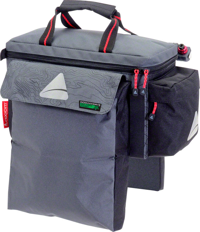 Axiom Seymour Oceanweave EXP15+ Waterproof Trunk Bag - Gray & Black Reflective Travel Duffel for Biking, Camping & Outdoor Adventures