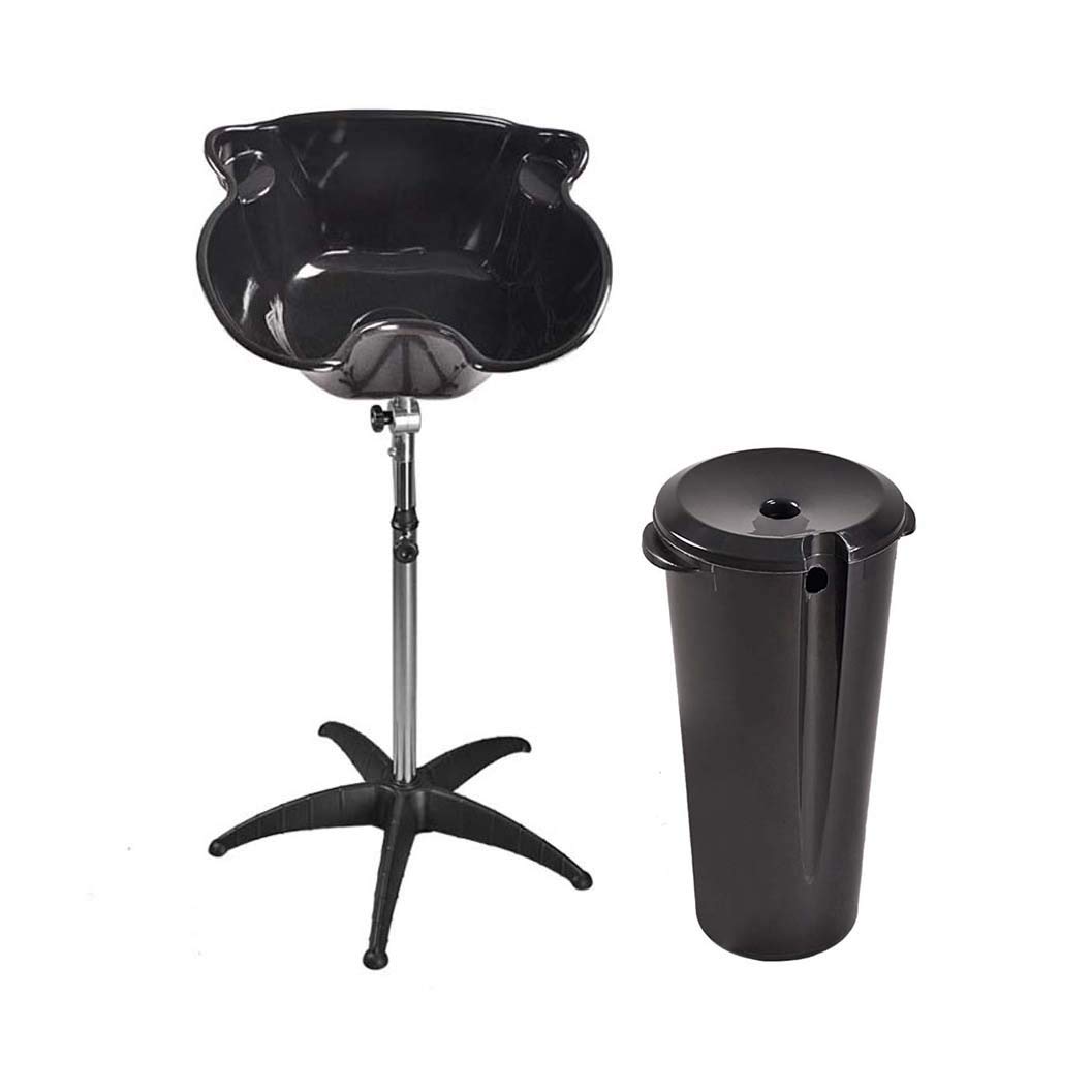 RFC Portable Spa Hair Shampoo Bowl - Adjustable Height Salon Sink Basin with Drain for Hair Washing & Treatment | Beauty Salon Equipment for Home & Professional Use