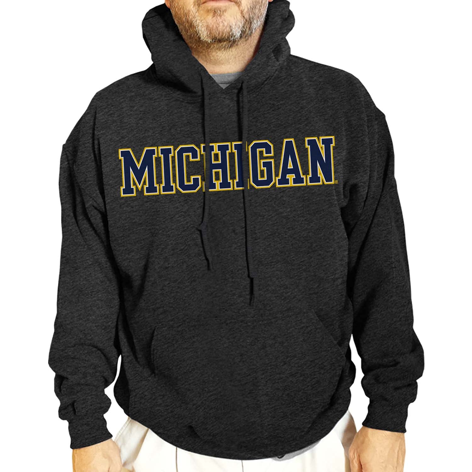 NCAA Cotton Blend Charcoal Hooded Sweatshirt for Adults - Soft Ringspun Fabric, Comfortable & Versatile - Perfect for Game Day, College Spirit Wear & Casual Outfits