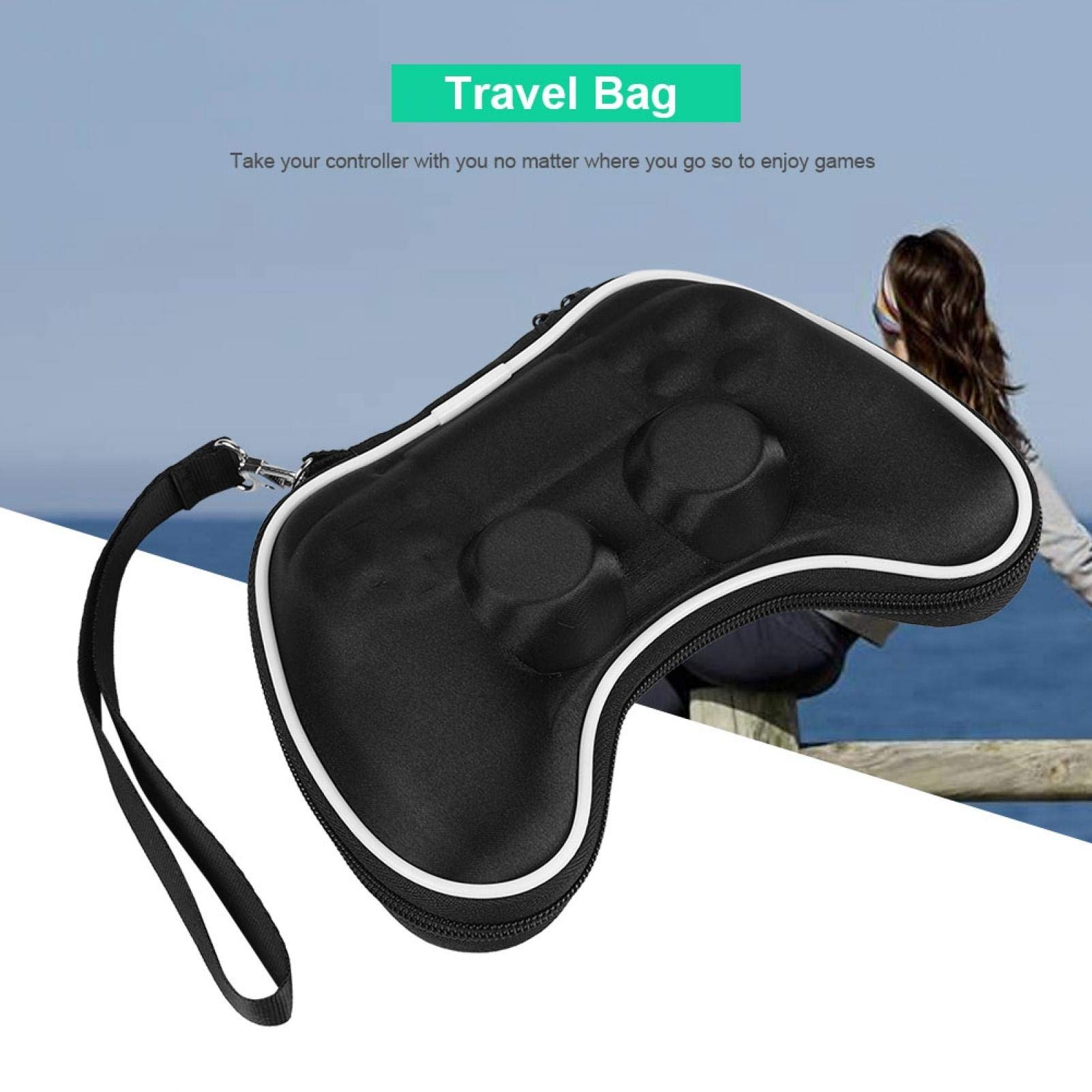 Goshyda Shockproof Travel Case for 4 Game Controllers - Portable Gaming Storage for Travel & Home Use