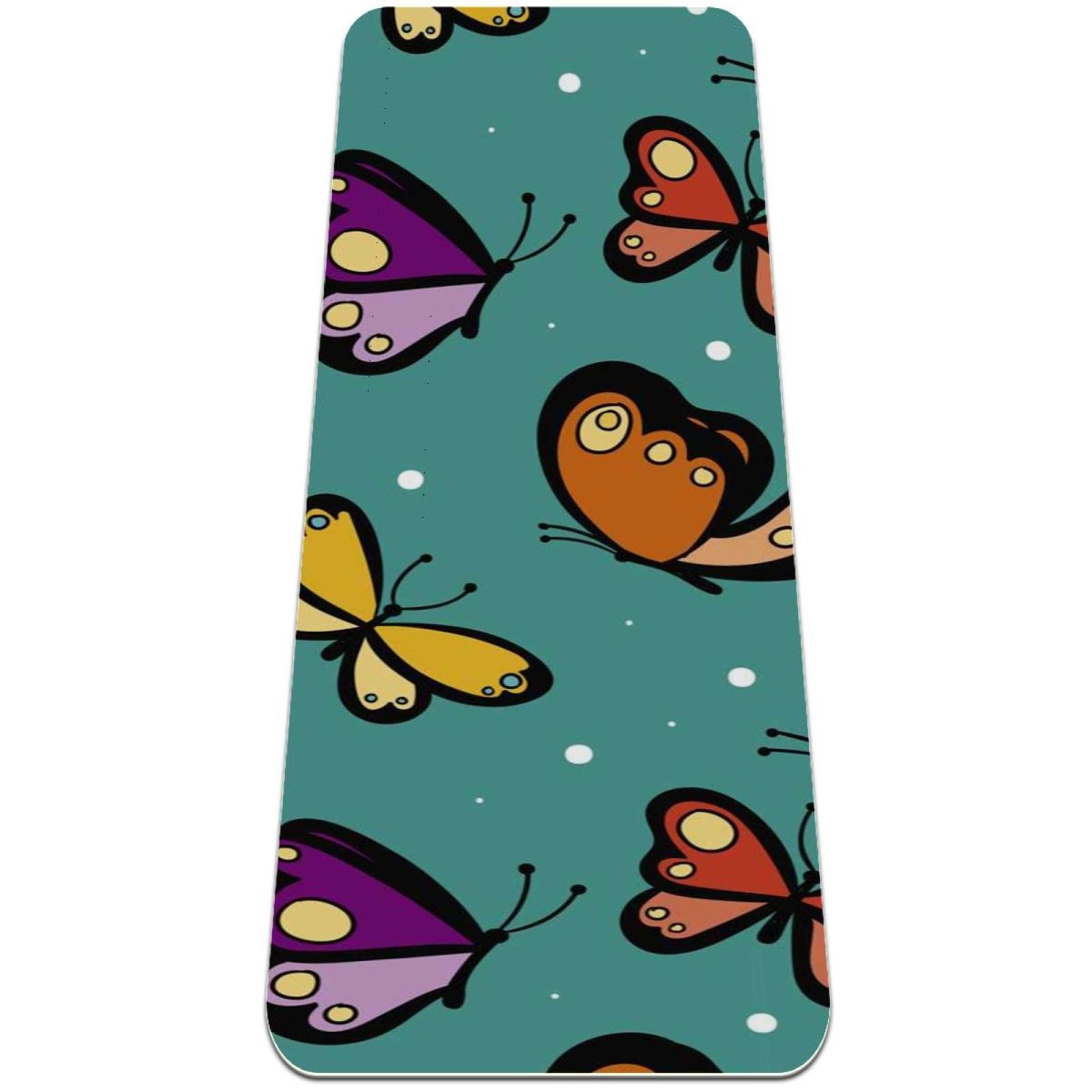 Quniao Non-Slip Butterfly Colorful Yoga Mat 24