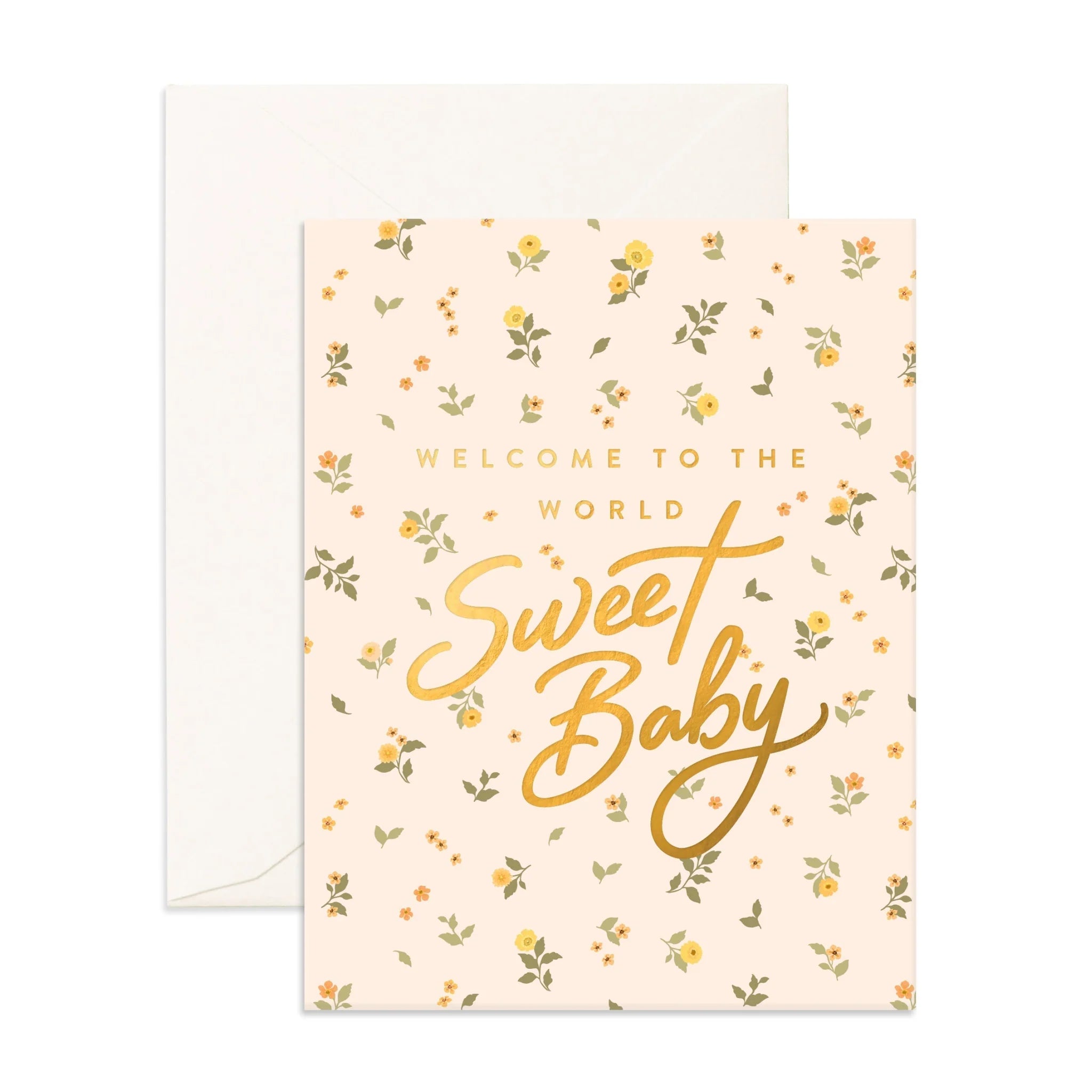 Sweet Baby Embroidery Greeting Card - Newborn Welcome Card for Baby Showers, Birth Announcements & Celebrations - Perfect for Parents & Grandparents