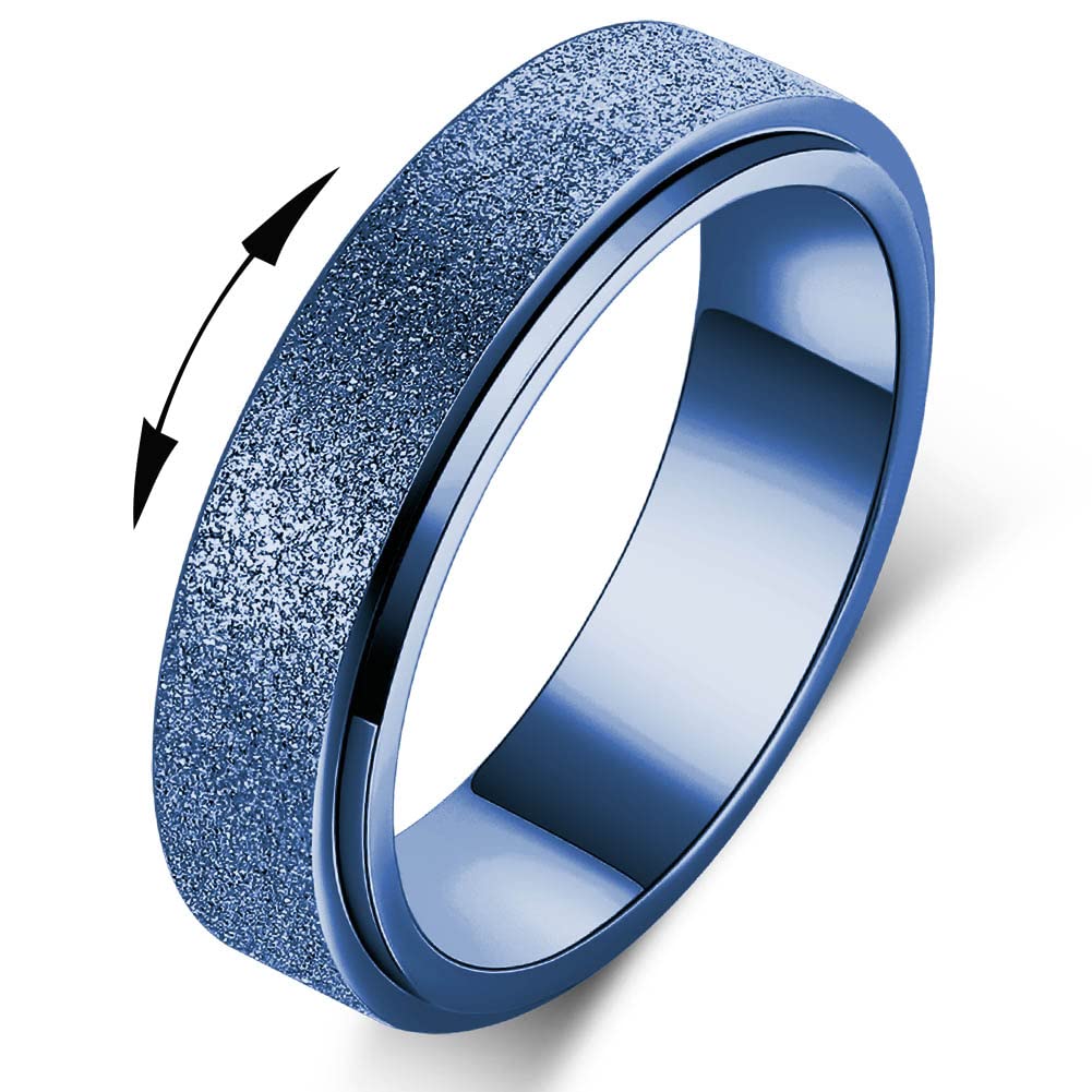 MHWTTY Fidget Spinner Ring for Anxiety Relief - Stress Reducer Sensory Ring for Women, Men & Kids - ADHD Focus Tool & Anxiety Toys for Adults - Perfect for Office, School & Travel Stress Management