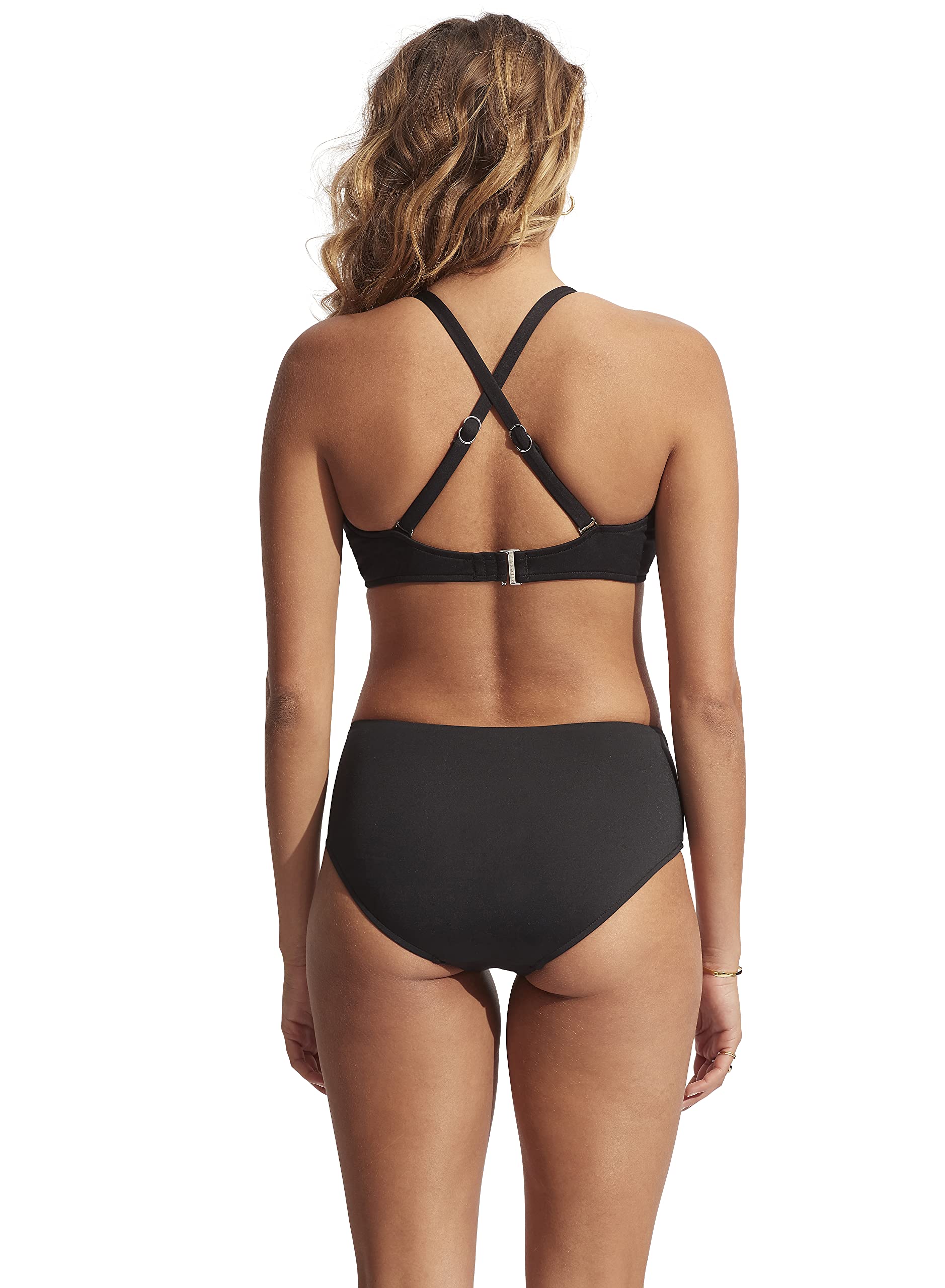 Seafolly Women's F Cup Wrap Front Bikini Top Swimsuit - Stylish Support for Beach & Pool Activities