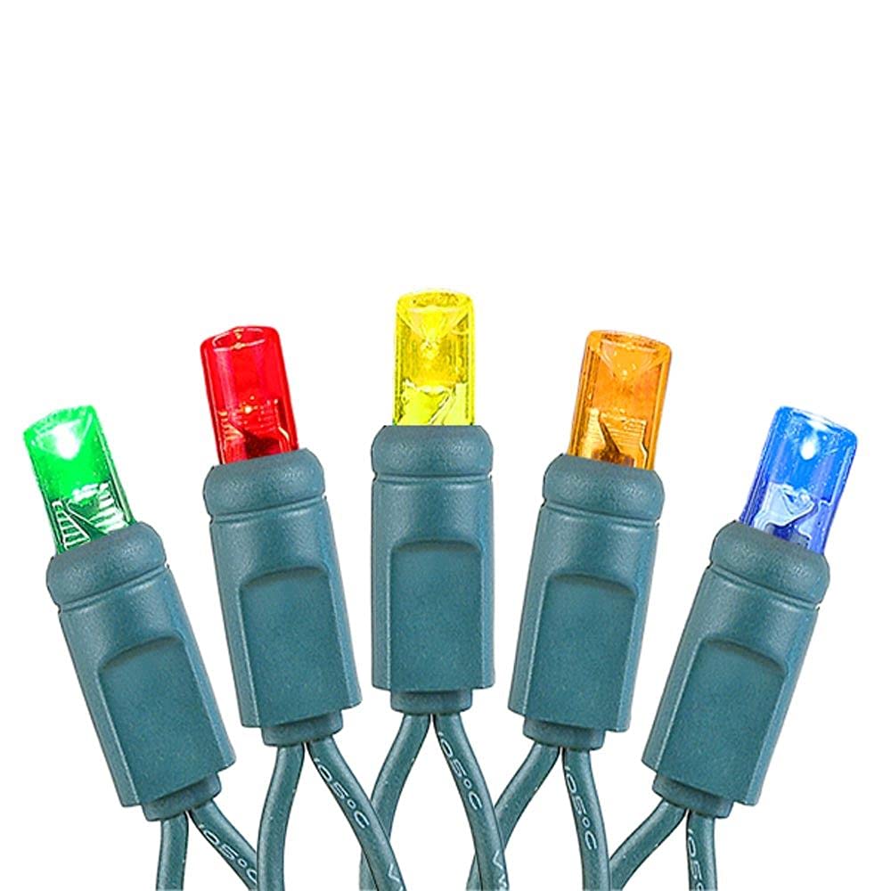 LED Christmas Twinkle Lights - 50 Mini Lights, 25ft Green Wire for Holiday Decor