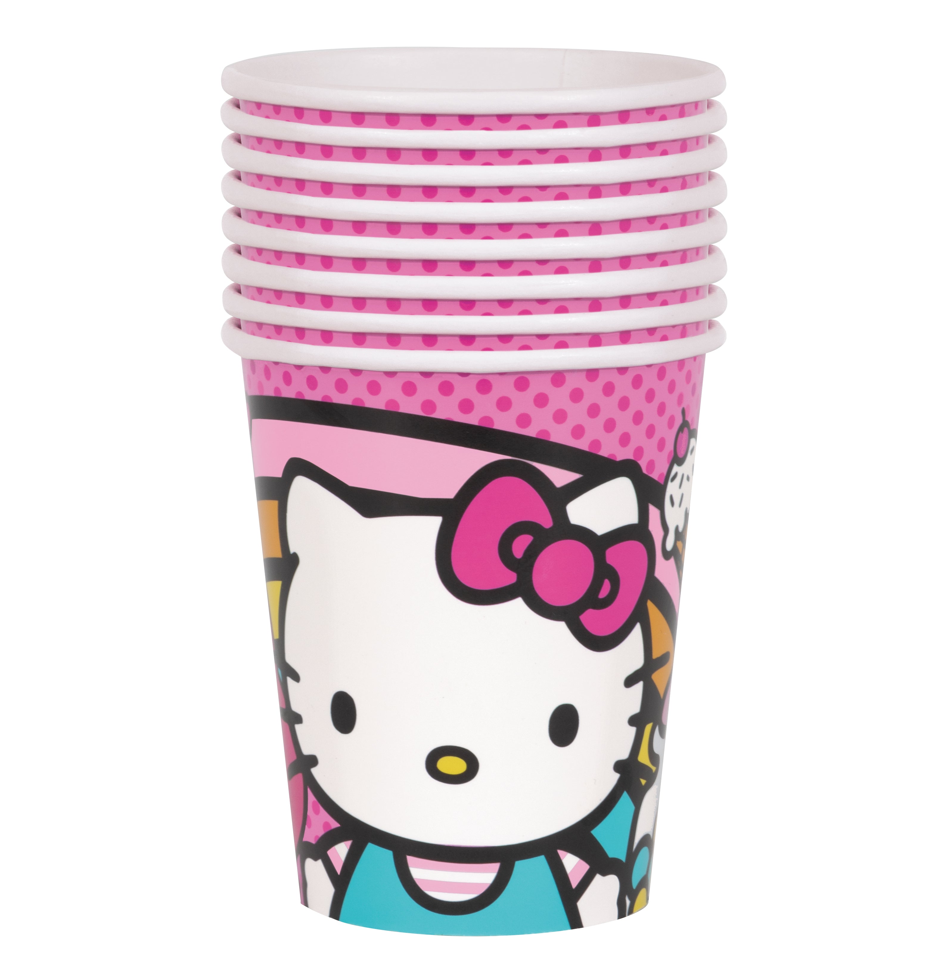 Hello Kitty & Friends 9oz Ceramic Coffee Mug Set of 8 - Perfect for Tea, Coffee, and Hot Beverages at Home, Office, or Gifts